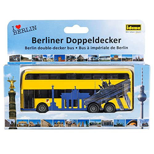 Idena 40107 - Modellbus Berliner Doppeldecker, mit Rückzugmotor, ca. 18,5 x 13,5 x 4,5 cm, gelb, als Spielzeug, typisches Souvenir oder beliebtes Sammlerstück - Image 6