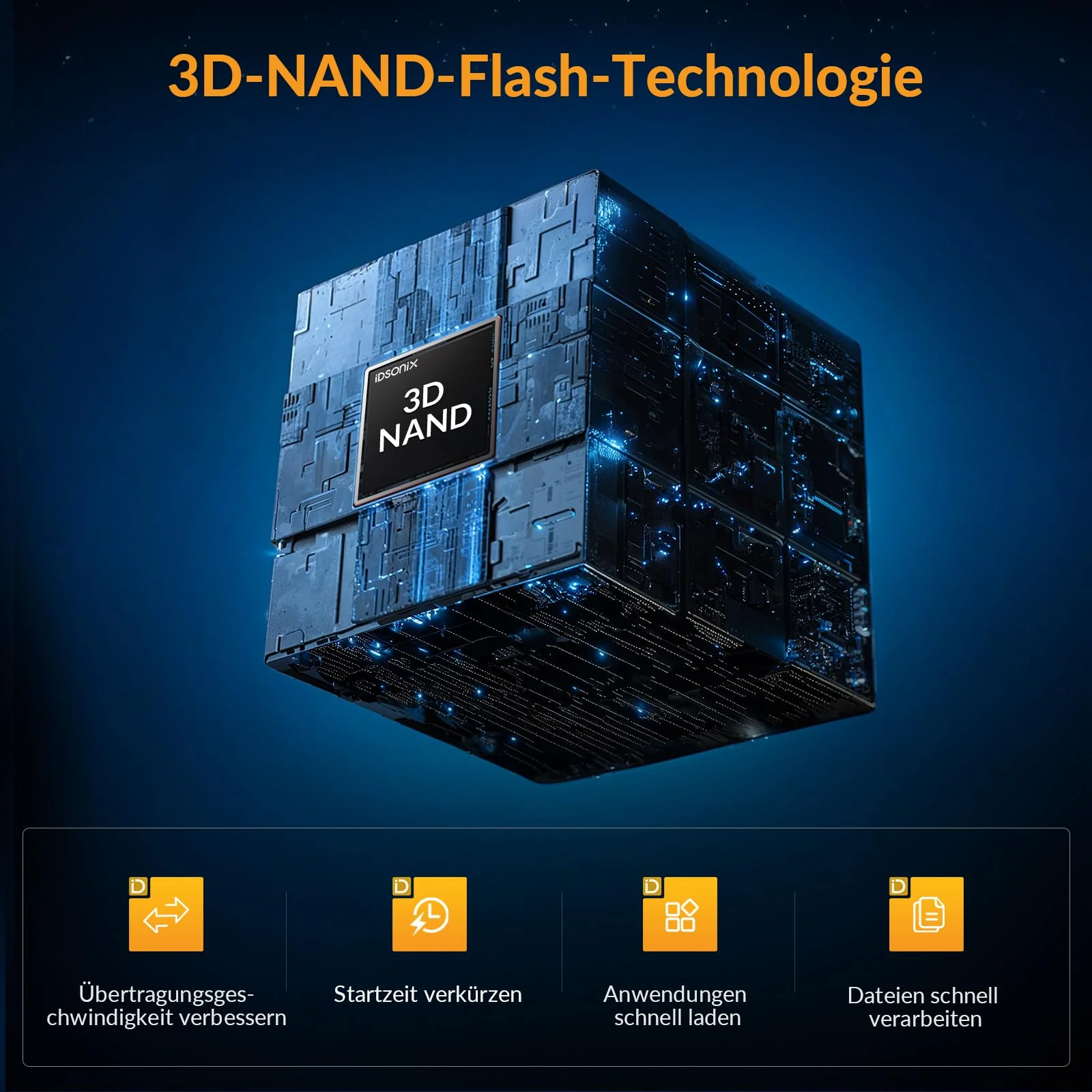 iDsonix M.2 SSD 2TB, NVME SSD M.2 2280 PCIE GEN4X4, Geschwindigkeit von bis zu 7.000 MB/s, interne SSD mit 3D NAND Blitz und Kühlkörper, interne Festkörperstatus Laufwerke für PS5, PC, Laptop, Desktop - Image 4