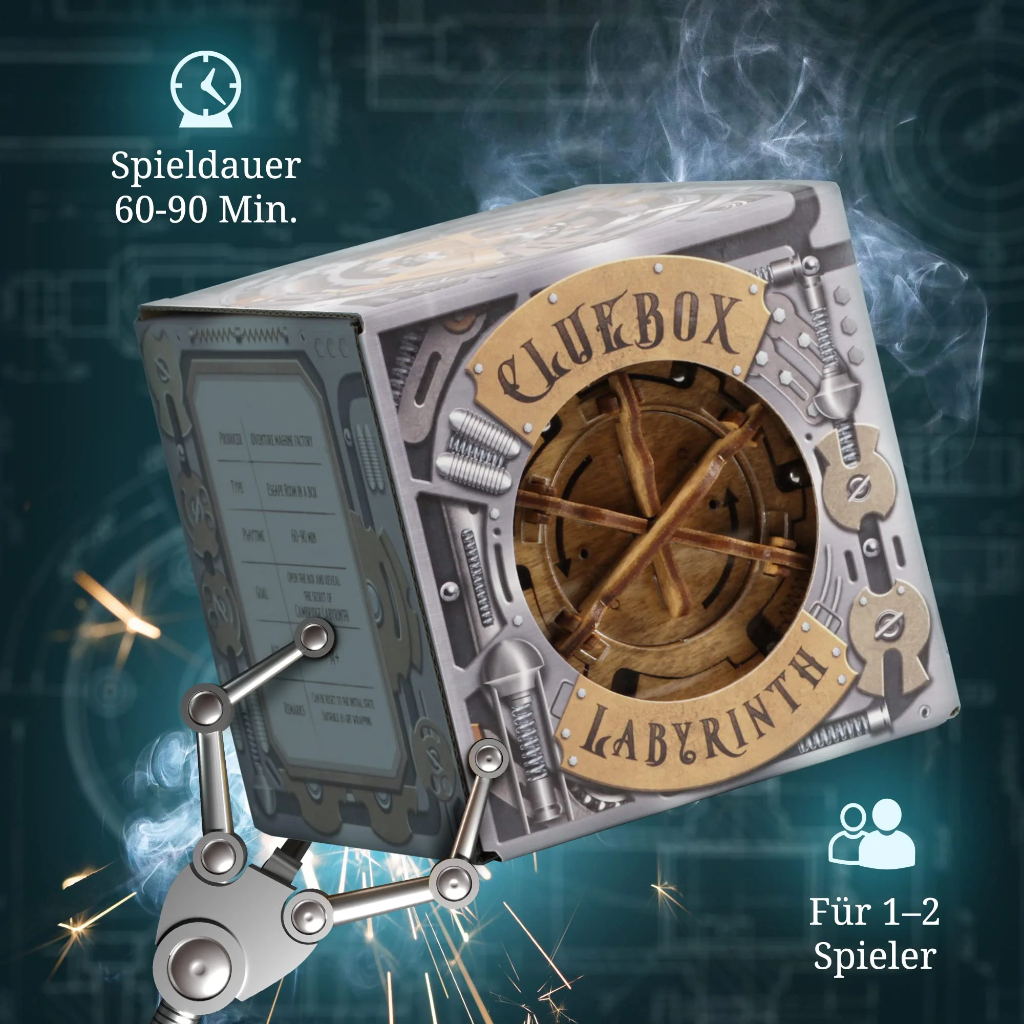 iDventure Cluebox - Cambridge Labyrinth - Escape Room Spiel - 3D Holzpuzzle - Geldgeschenk Puzzlebox - IQ Puzzle - Rätselbox und Geburtstagsgeschenk für Erwachsene - Gadget für männer - Reisespiel - Image 6