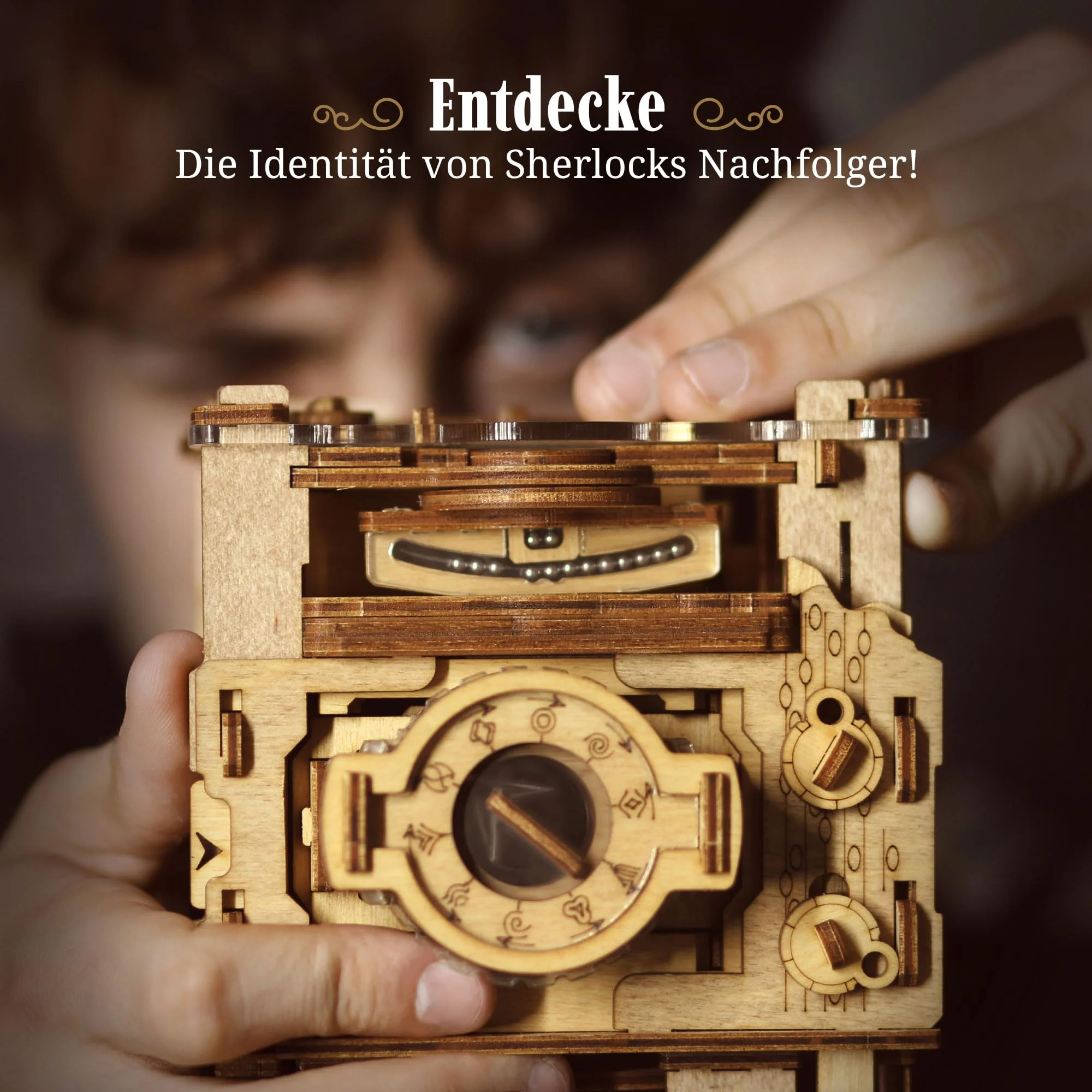 iDventure Cluebox PRO - Sherlocks Photocamera: Puzzlebox Escape Room Spiel - kniffeliges 3D Holzpuzzel Rätselbox - einzigartige Knobelspiele - Brainteaser Box Für Erwachsene und Sequenzielle Puzzle - Image 2