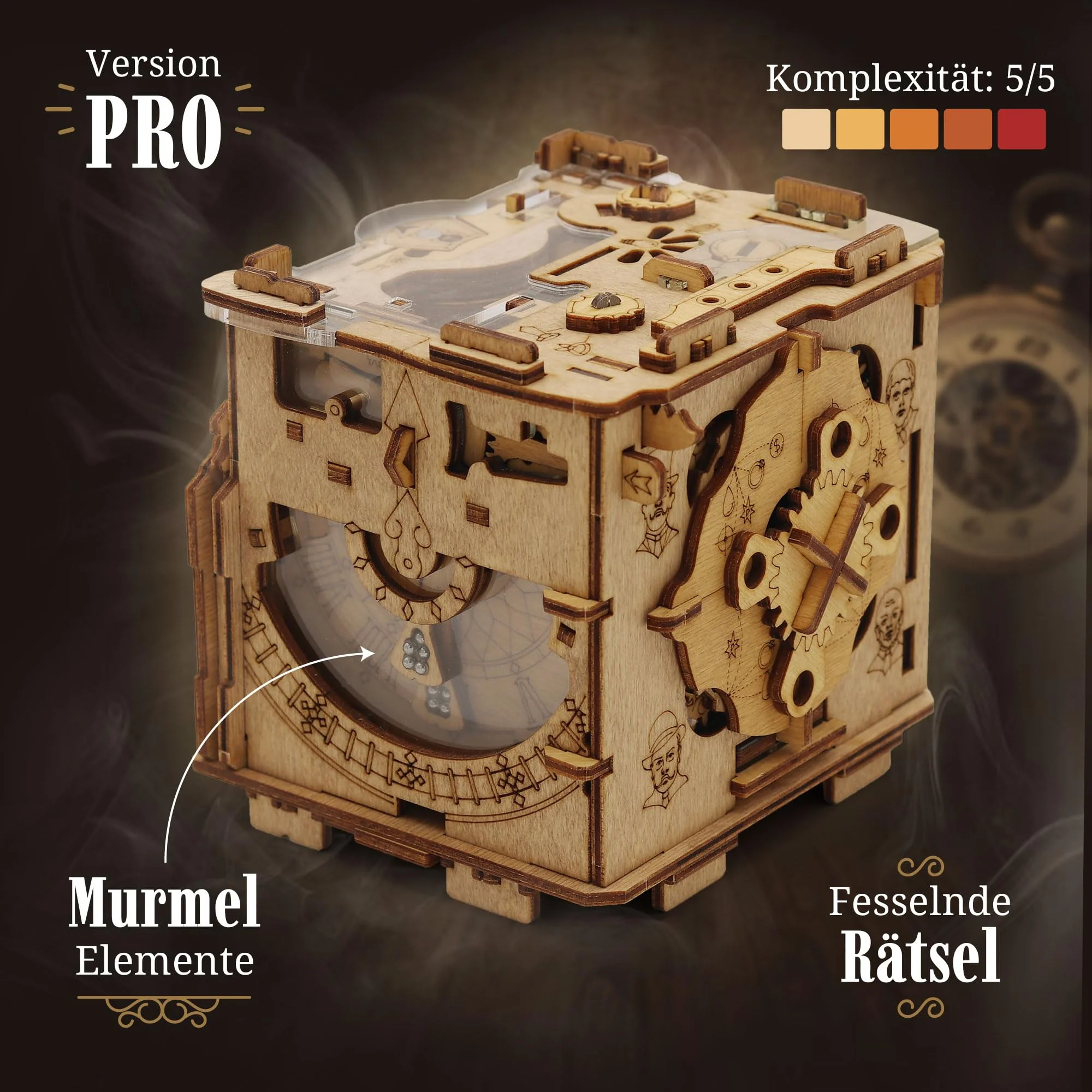 iDventure Cluebox PRO - Sherlocks Photocamera: Puzzlebox Escape Room Spiel - kniffeliges 3D Holzpuzzel Rätselbox - einzigartige Knobelspiele - Brainteaser Box Für Erwachsene und Sequenzielle Puzzle - Image 4