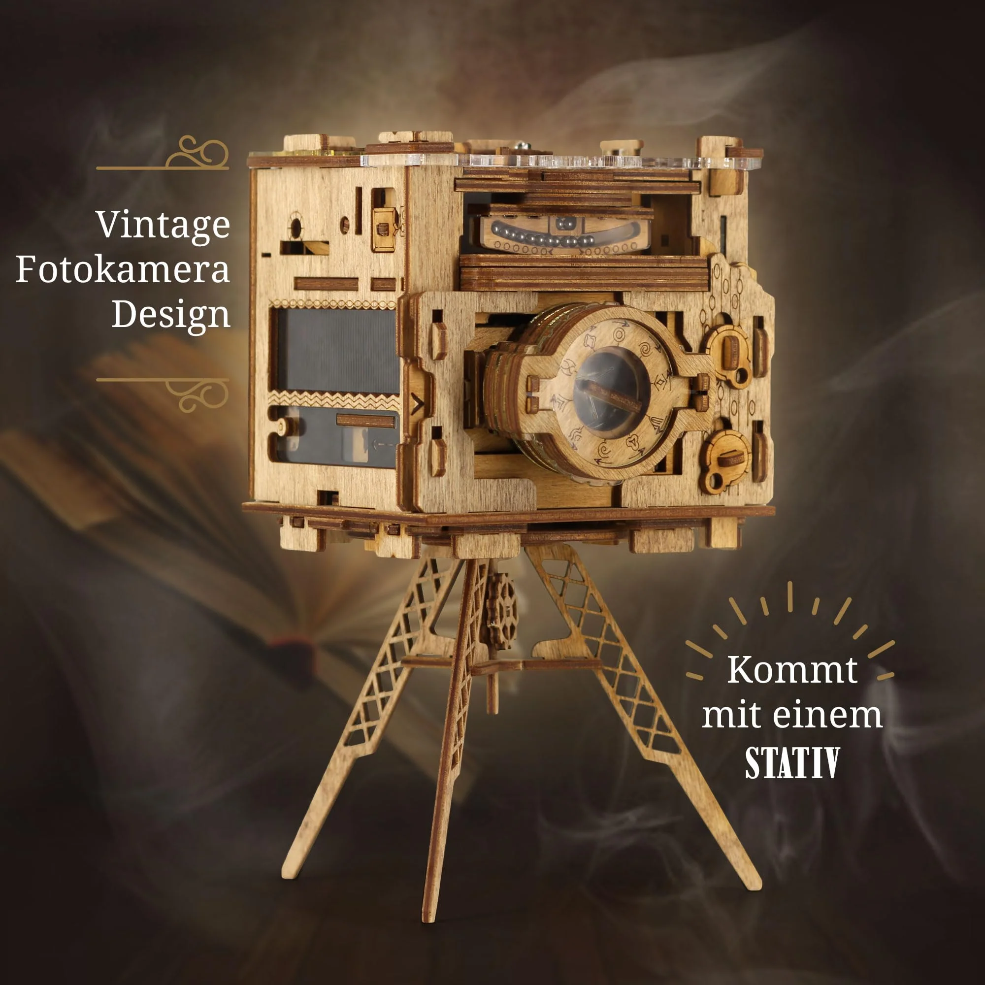 iDventure Cluebox PRO - Sherlocks Photocamera: Puzzlebox Escape Room Spiel - kniffeliges 3D Holzpuzzel Rätselbox - einzigartige Knobelspiele - Brainteaser Box Für Erwachsene und Sequenzielle Puzzle - Image 5