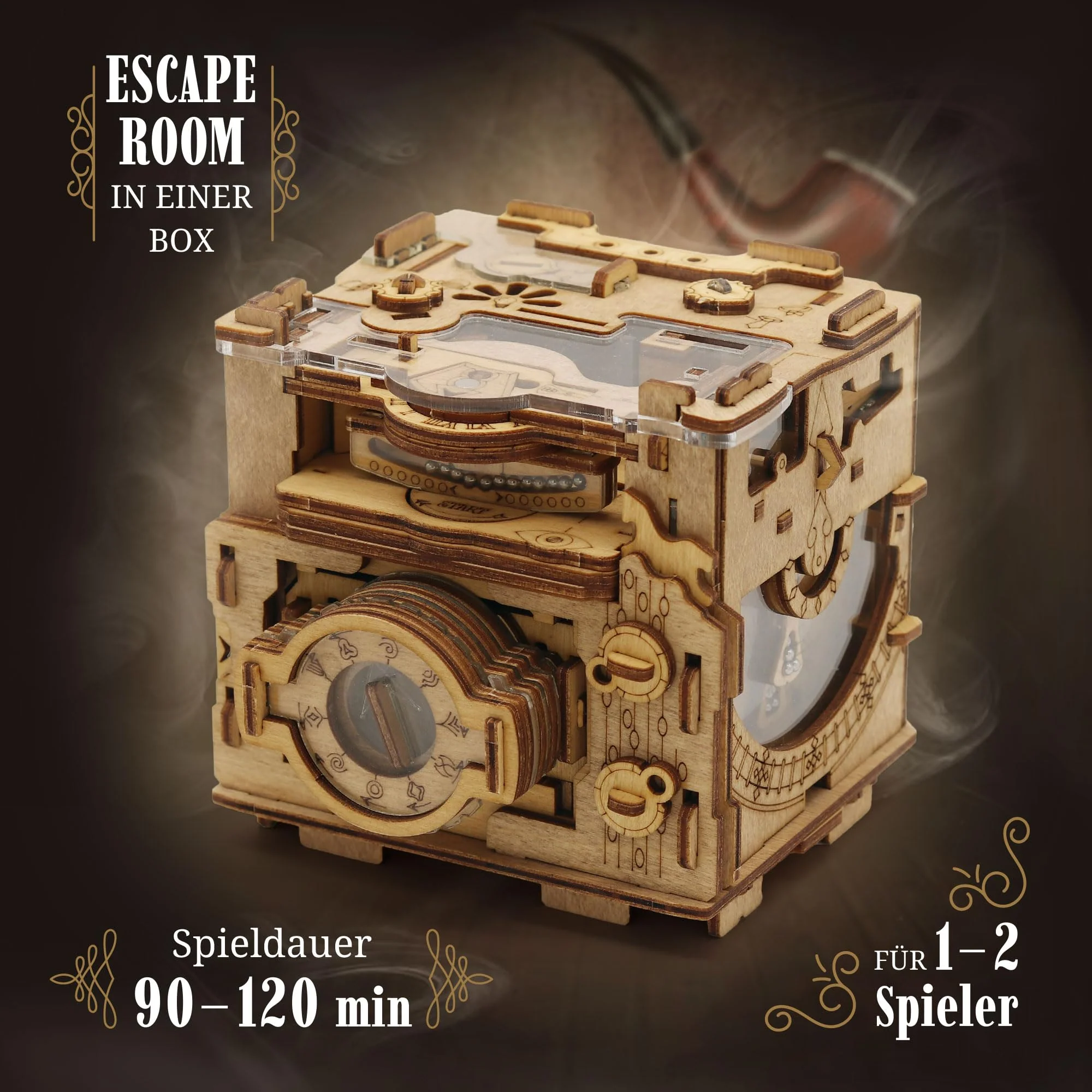 iDventure Cluebox PRO - Sherlocks Photocamera: Puzzlebox Escape Room Spiel - kniffeliges 3D Holzpuzzel Rätselbox - einzigartige Knobelspiele - Brainteaser Box Für Erwachsene und Sequenzielle Puzzle - Image 6