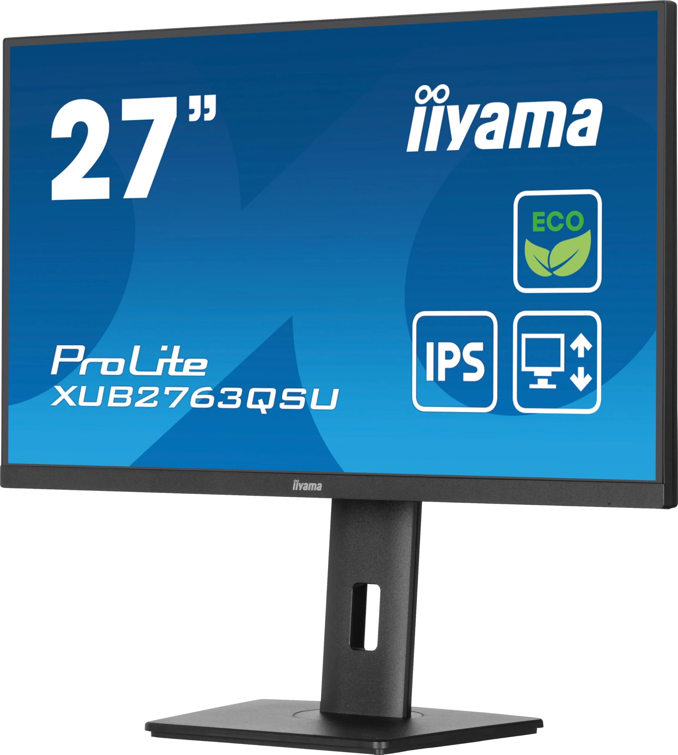 iiyama Prolite XUB2763QSU-B1 68,6cm 27" IPS LED-Monitor WQHD 100Hz HDMI DP USB3.2 Slim-Line Höhenverstellung Pivot Adaptive Sync Energieklasse B schwarz - Image 5