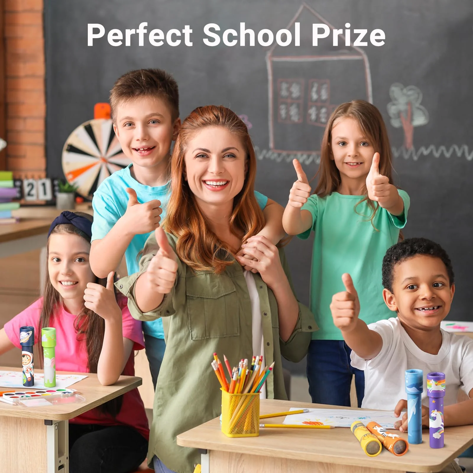 iKeelo 12 Stück Klassisches Kaleidoskope Kinder, Kindergeburtstag Gastgeschenke, Retro Kaleidoskop Mitgebsel für Kindergeburtstag, Weihnachten, Schule und Klassenzimmer Preise - Image 5