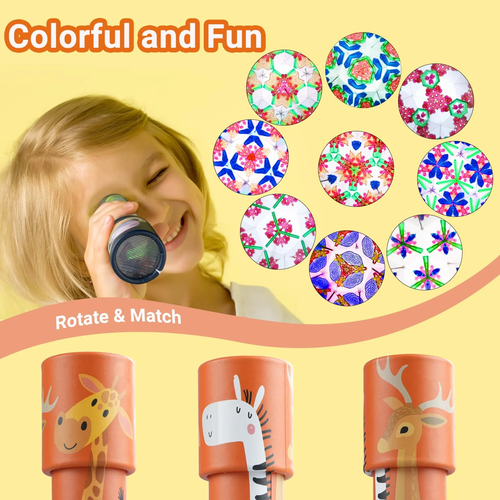 iKeelo 12 Stück Klassisches Kaleidoskope Kinder, Kindergeburtstag Gastgeschenke, Retro Kaleidoskop Mitgebsel für Kindergeburtstag, Weihnachten, Schule und Klassenzimmer Preise - Image 7