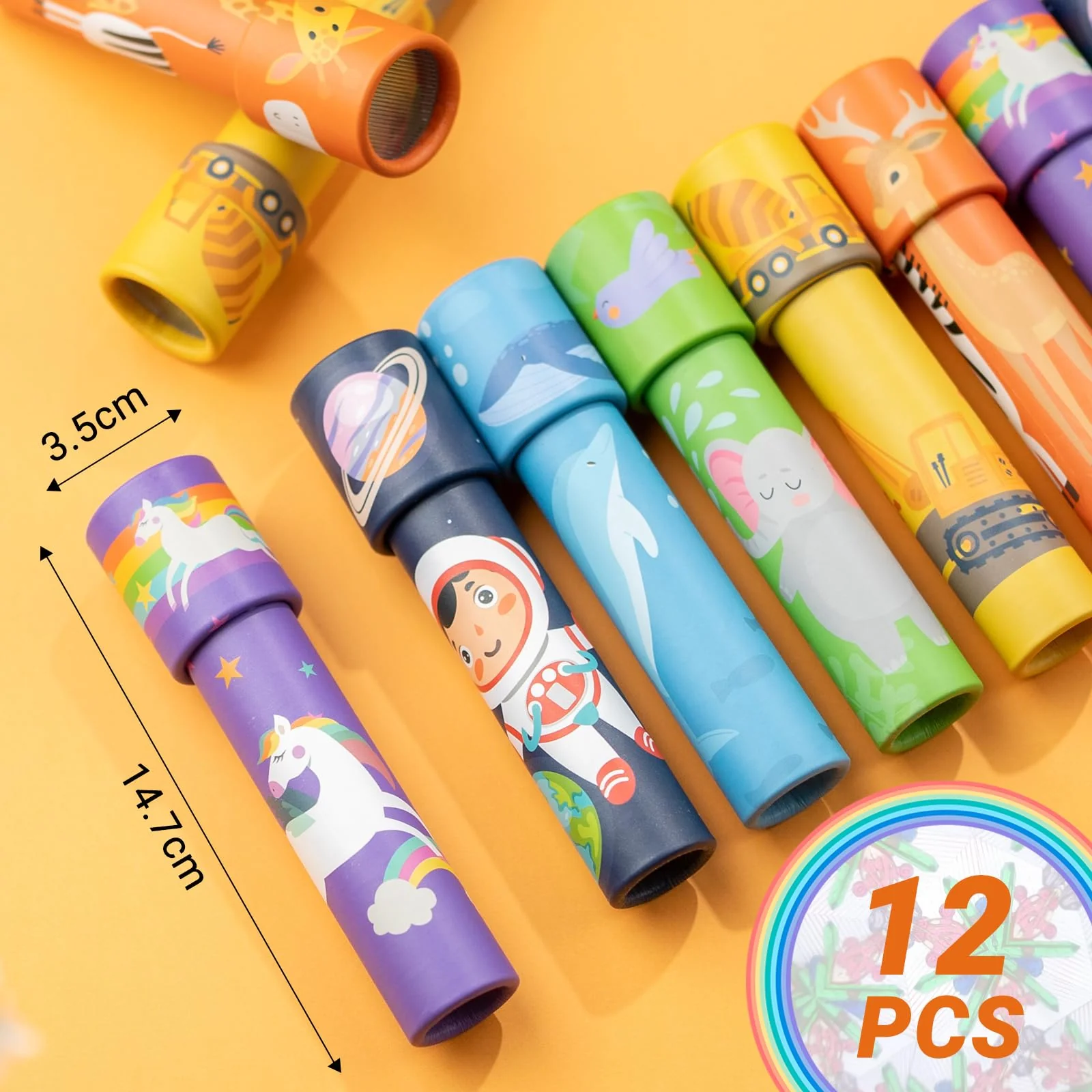 iKeelo 12 Stück Klassisches Kaleidoskope Kinder, Kindergeburtstag Gastgeschenke, Retro Kaleidoskop Mitgebsel für Kindergeburtstag, Weihnachten, Schule und Klassenzimmer Preise - Image 8