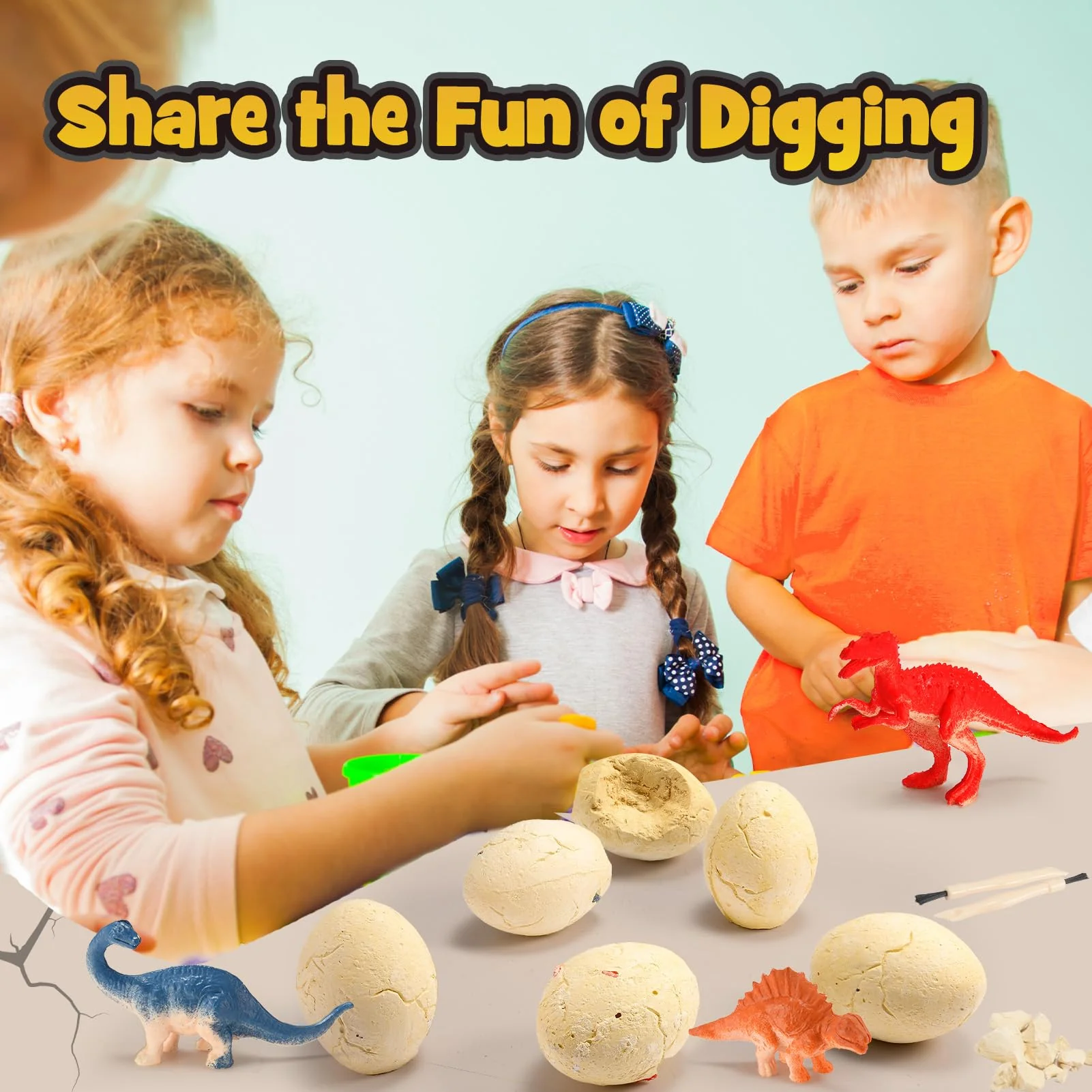iKidiki Spielzeug ab 4 5 6 7 8 9 10 Jahre Junge, Geschenk Junge 4-10 Jahre Ausgrabungsset für Kinder Dinosaurier Spielzeug Ostergeschenke für Kinder Dino Eier zum Ausgraben - Image 7