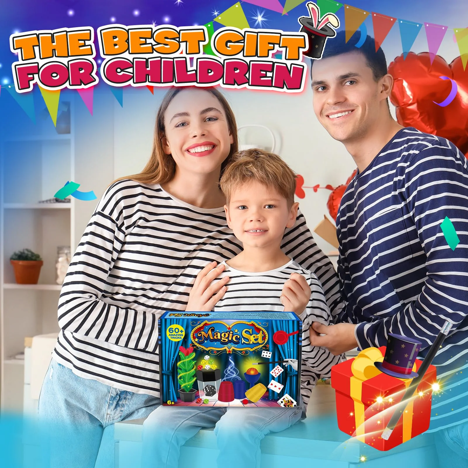 iKidiki Zauberkasten Kinder ab 6 7 8 9 10, Spielzeug ab 6 7 8 9 10 Jahre Jungen Mädchen Zaubertricks Kinder mit Zauberstab Geburtstag Geschenk Junge Mädchen 6-10 Jahre 60+ Magic Tricks - Image 2