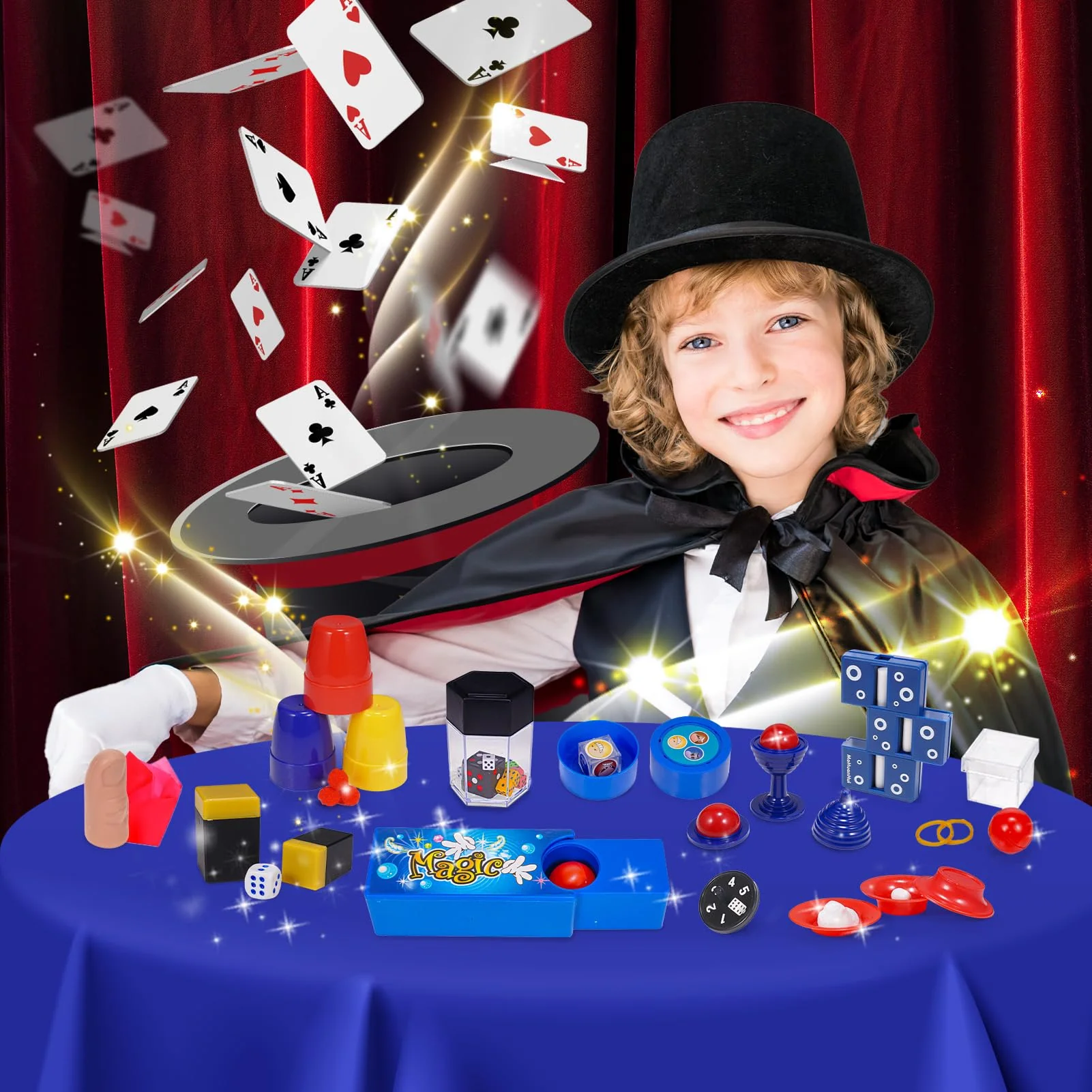 iKidiki Zauberkasten Kinder ab 6 7 8 9 10, Spielzeug ab 6 7 8 9 10 Jahre Jungen Mädchen Zaubertricks Kinder mit Zauberstab Geburtstag Geschenk Junge Mädchen 6-10 Jahre 60+ Magic Tricks - Image 6