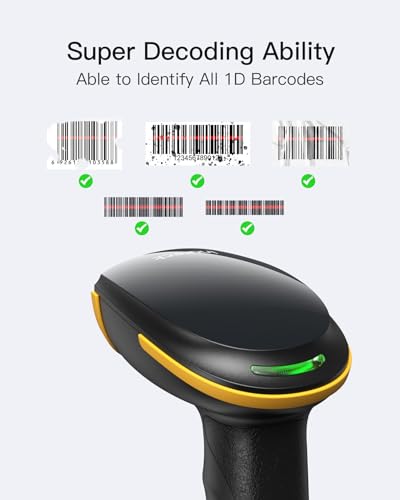 Inateck Barcode Scanner Bluetooth,1D Handheld Barcode Scanner,1 Ladung in 3 Monaten,Kabelloser Handscanner, Unterstützen Selbst Entwickelte App und SDK, BCST-21 - Image 15