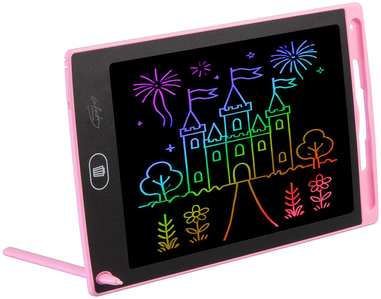 infactory 2er-Set LCD-Schreibtafeln für Kinder, 8,5"/21,5 cm, Stift, rosa & blau - Image 14