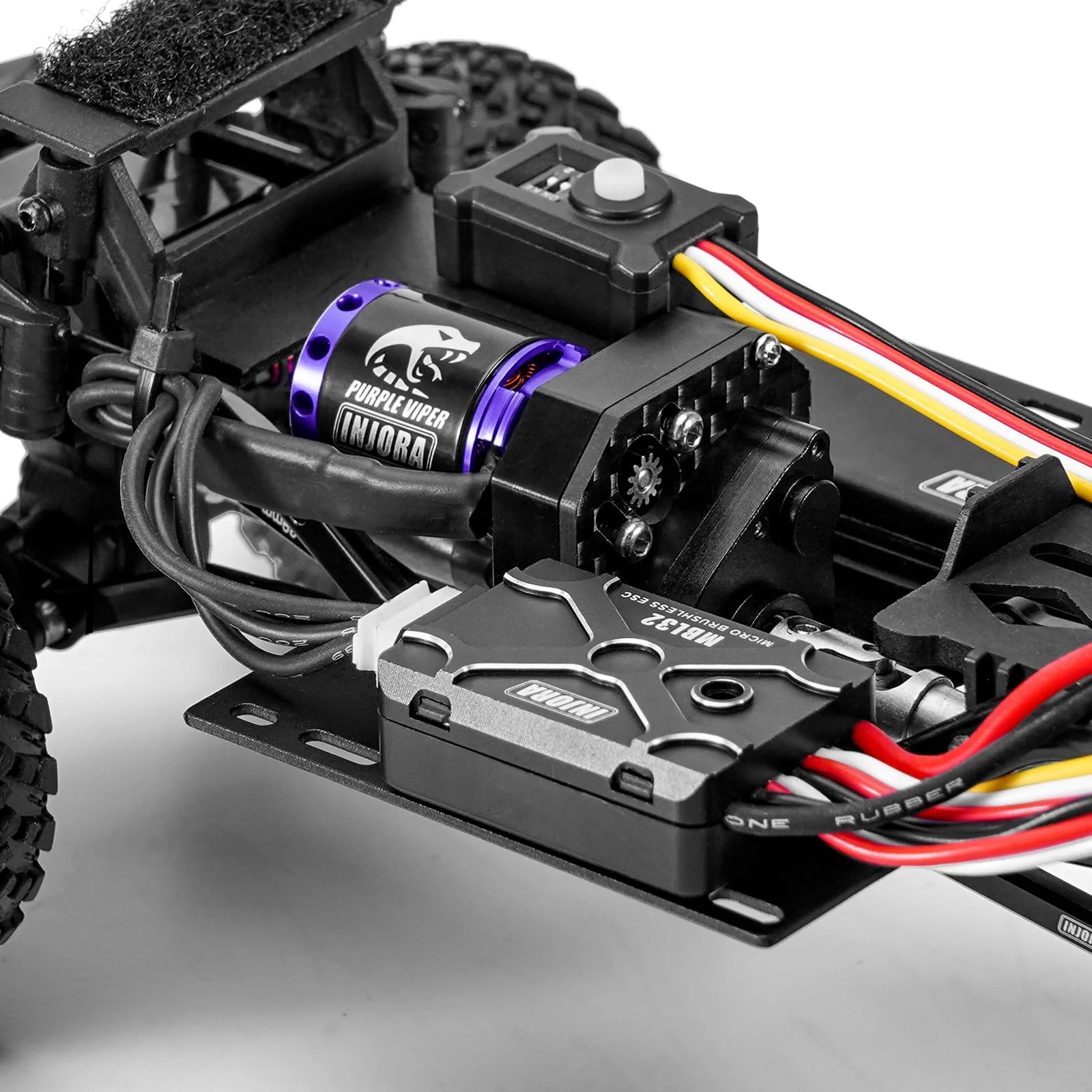 INJORA Seitenplatte ESC Empfängerhalter Aluminium 2PCS für Axial SCX24 1/24 RC Crawler - Image 2