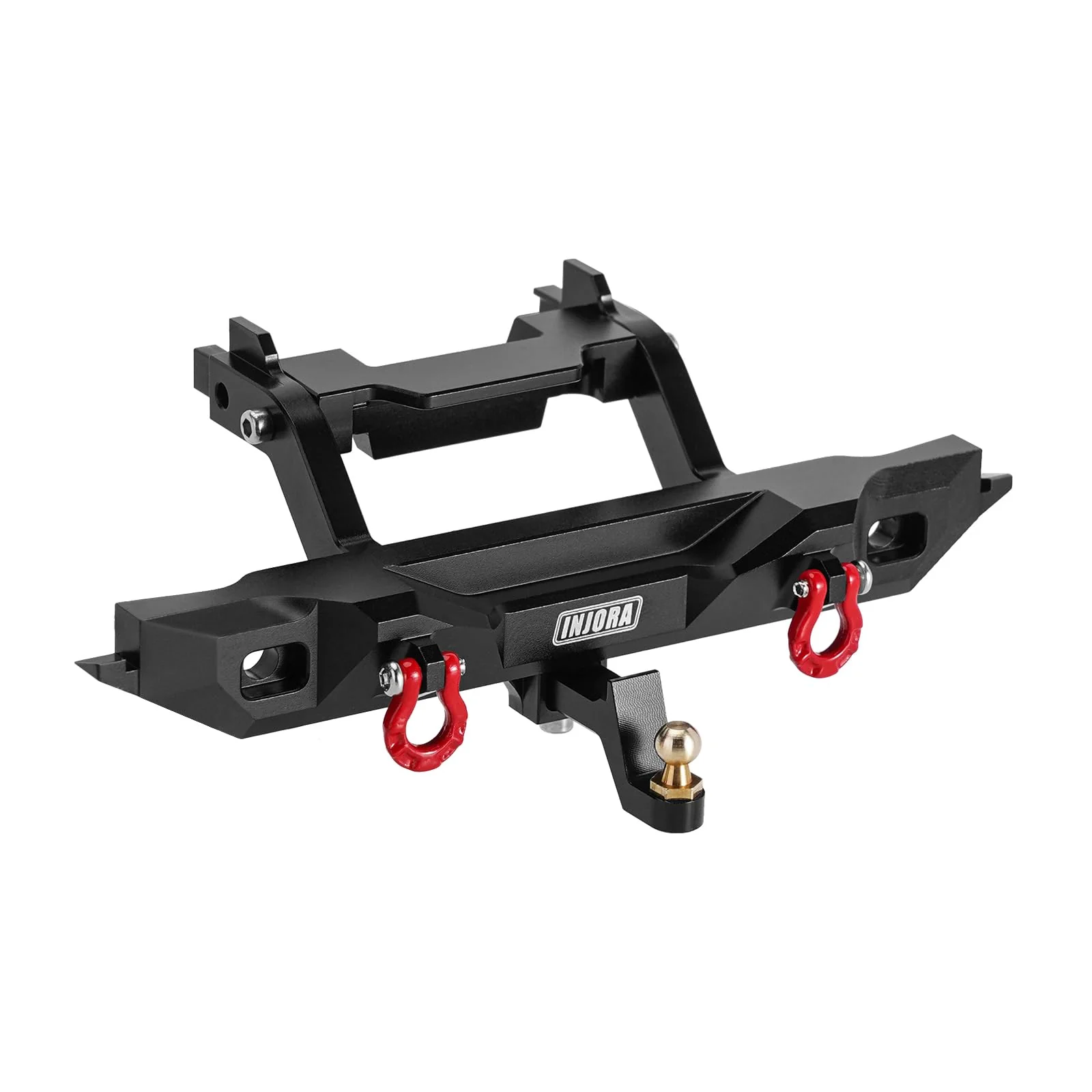 INJORA Vorder und Hinter Stoßstange - CNC Aluminium Stoßstange mit Licht für 1/18 RC Crawler TRX4M Defender Upgrade - Image 3
