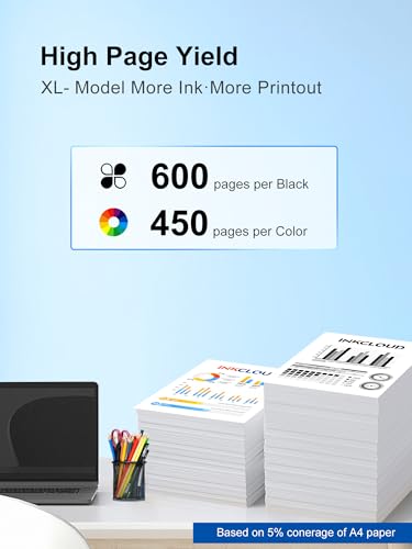 INKCLOUD 305XL Druckerpatronen Kompatibel für HP 305 Druckerpatronen für DeskJet 2700 2710 2720 DeskJet Plus 4110 4120 Envy 6010 6020 Envy Pro 6400 6420 (1 Schwarz und 1 Farbe) - Image 12