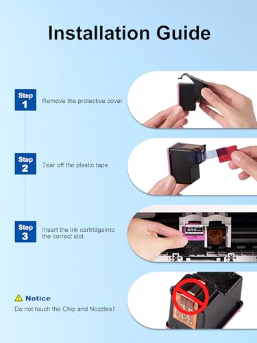 INKCLOUD 305XL Druckerpatronen Kompatibel für HP 305 Druckerpatronen für DeskJet 2700 2710 2720 DeskJet Plus 4110 4120 Envy 6010 6020 Envy Pro 6400 6420 (1 Schwarz und 1 Farbe) - Image 13