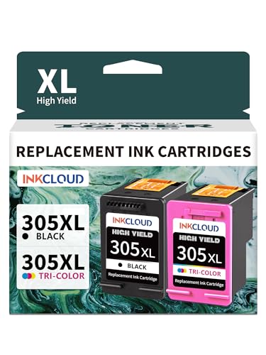 INKCLOUD 305XL Druckerpatronen Kompatibel für HP 305 Druckerpatronen für DeskJet 2700 2710 2720 DeskJet Plus 4110 4120 Envy 6010 6020 Envy Pro 6400 6420 (1 Schwarz und 1 Farbe) - Image 3