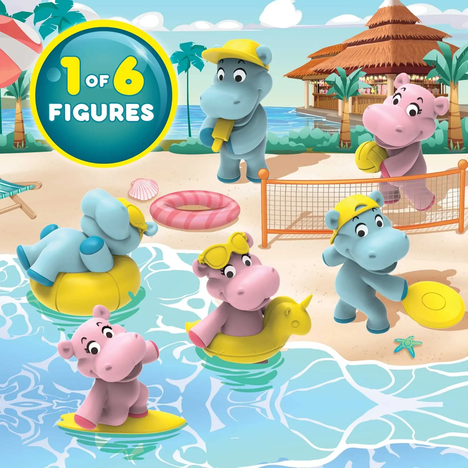 INKEE FUN BEACH | Badekugel Kinder mit Überraschung, Badebombe Kinder mit Hippo Stempel, Mit Mangobutter & Wassermelone-Duft - Image 7