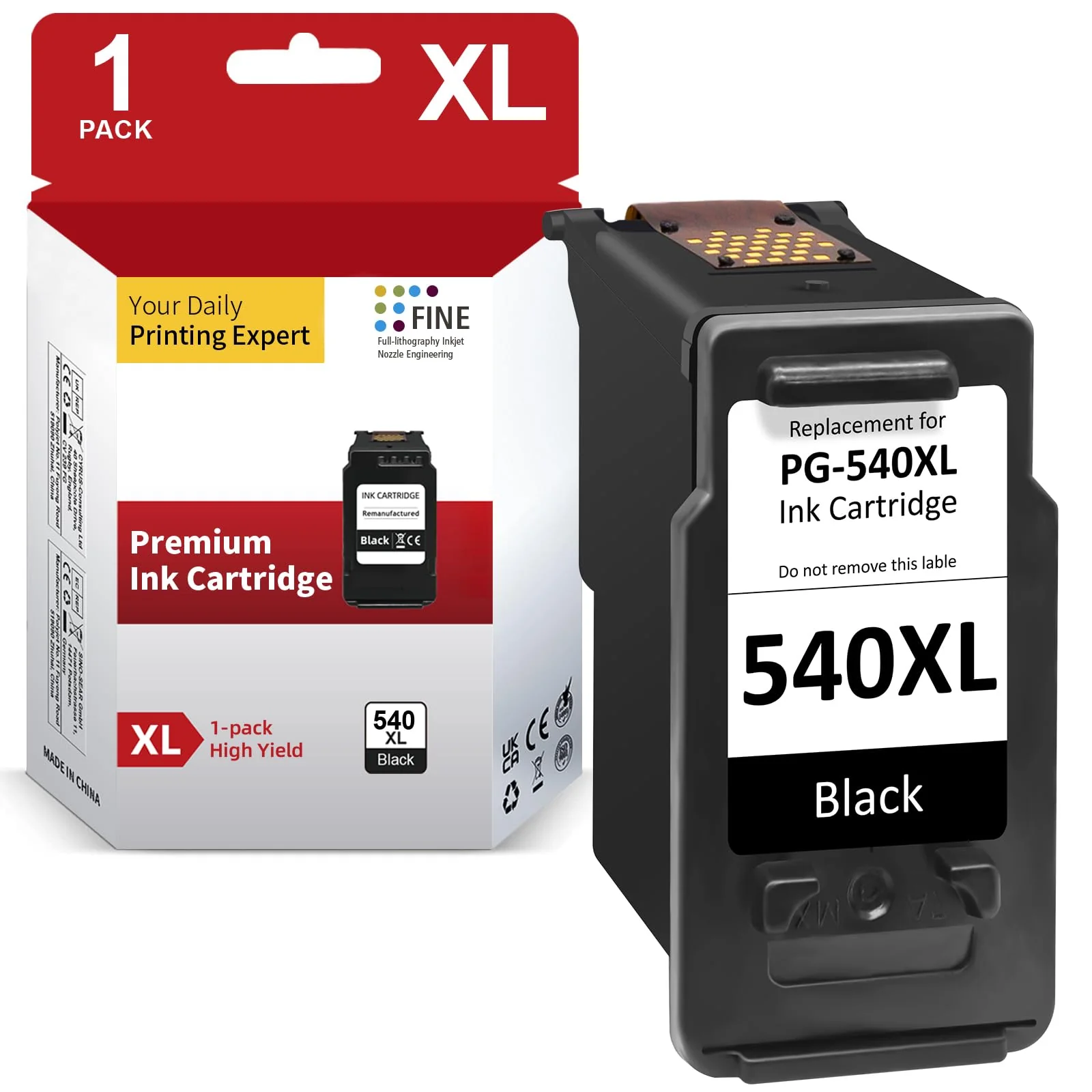 Inkwood 540XL Schwarz Kompatibel für Canon Druckerpatronen 540, Canon PG 540 XL für TS5150 Druckerpatronen, für Canon Pixma TS5151, MG3650, MG3650s, MG4250, MG3600, MX475, MX535 Patronen - Image 5