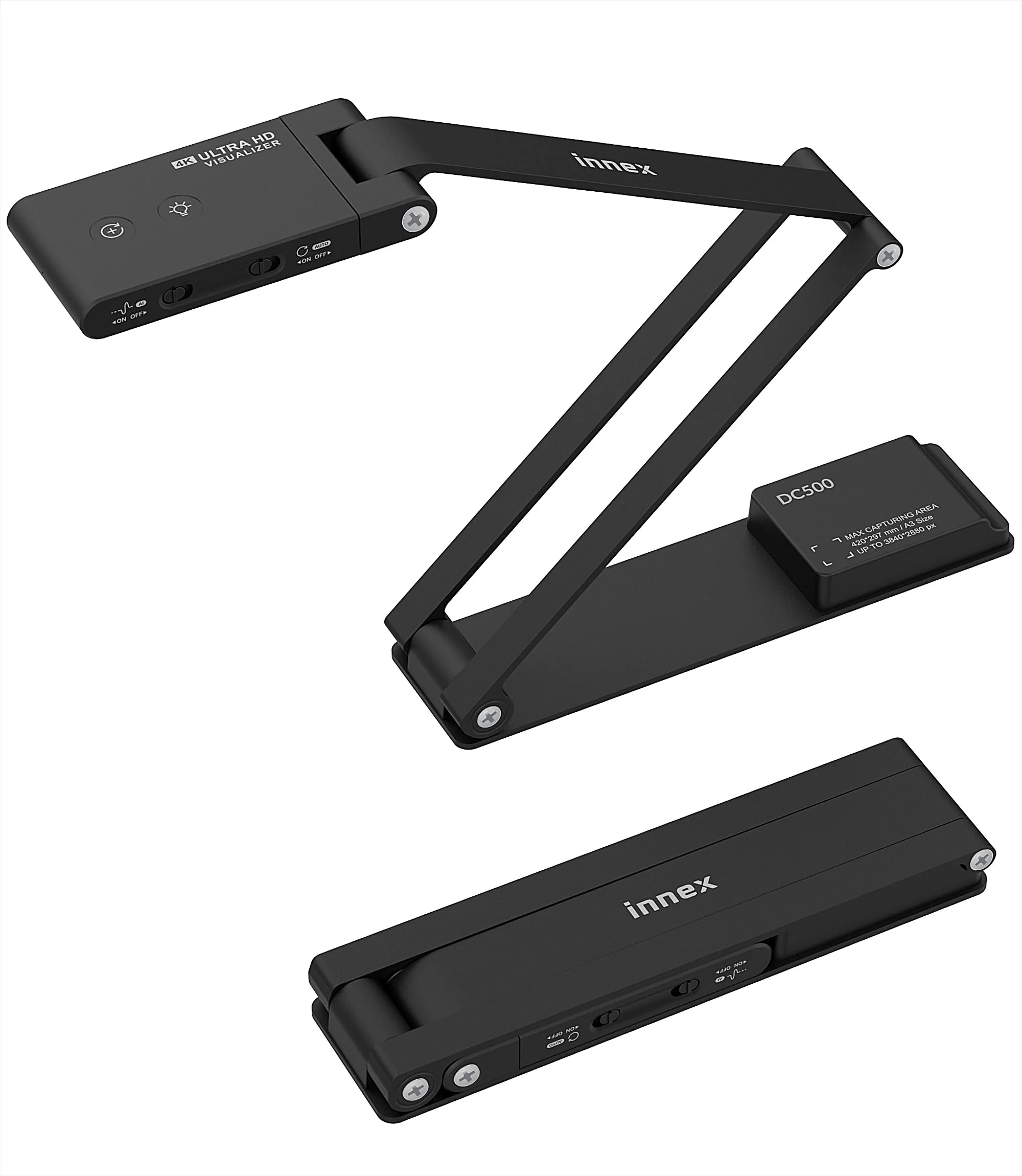 Innex DC500, Tragbare 13MP 4K USB Dokumentenkamera und Webcam, Rauschunterdrückungsmikrofon, Dualer Autofokus, Auto-Flip, Unterstützt Win/Mac/Chromebook, Für Fernunterricht und -lehre - Image 8