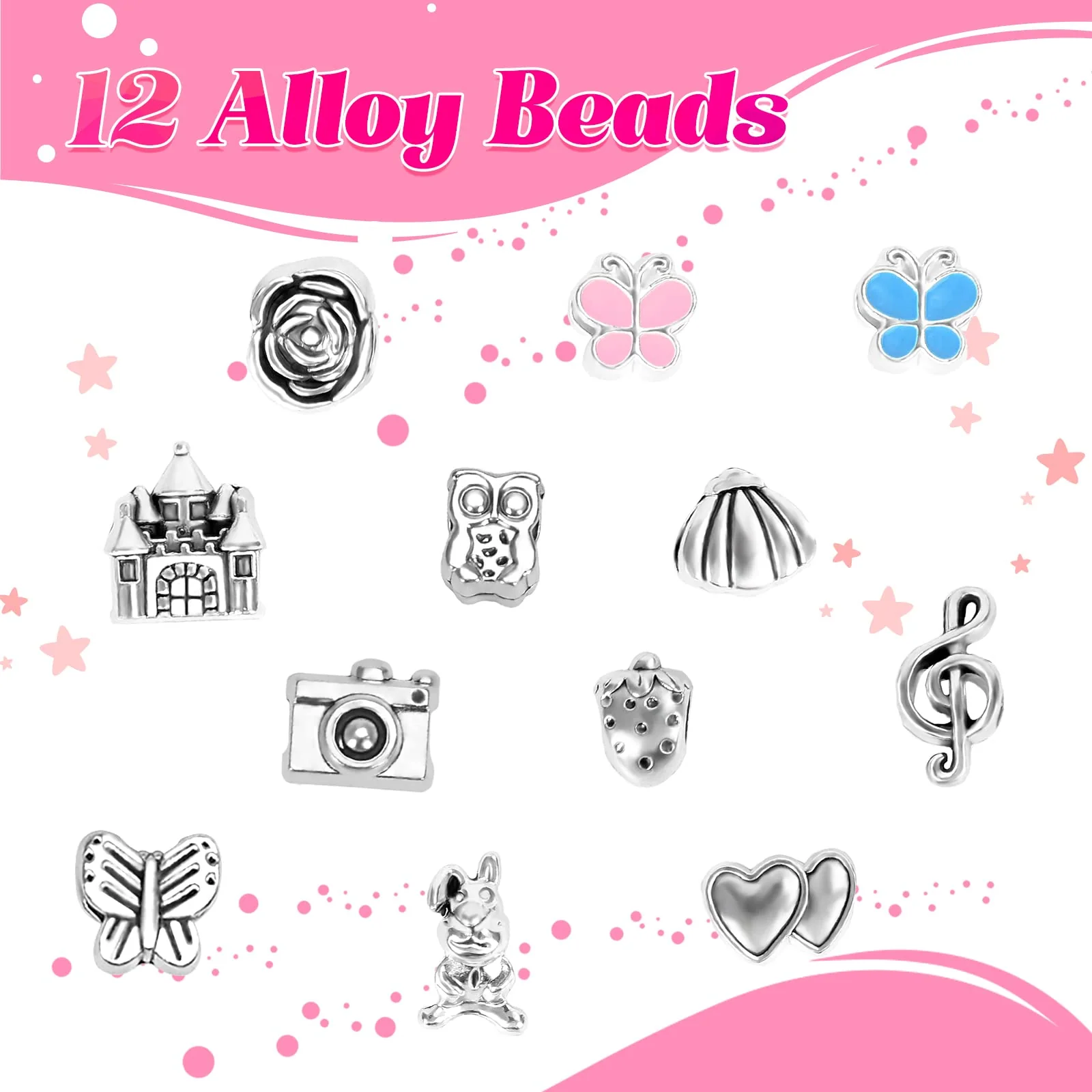 INOMO Einhorn Geschenke für Mädchen, Adventskalender Mädchen Armbänder Selber Machen, Bastelset Kinder ab 6 Jahre, Weihnachtsgeschenke für Kinder 6 7 8 9 10 11 12 Jahre Kinder Spielzeug - Image 3