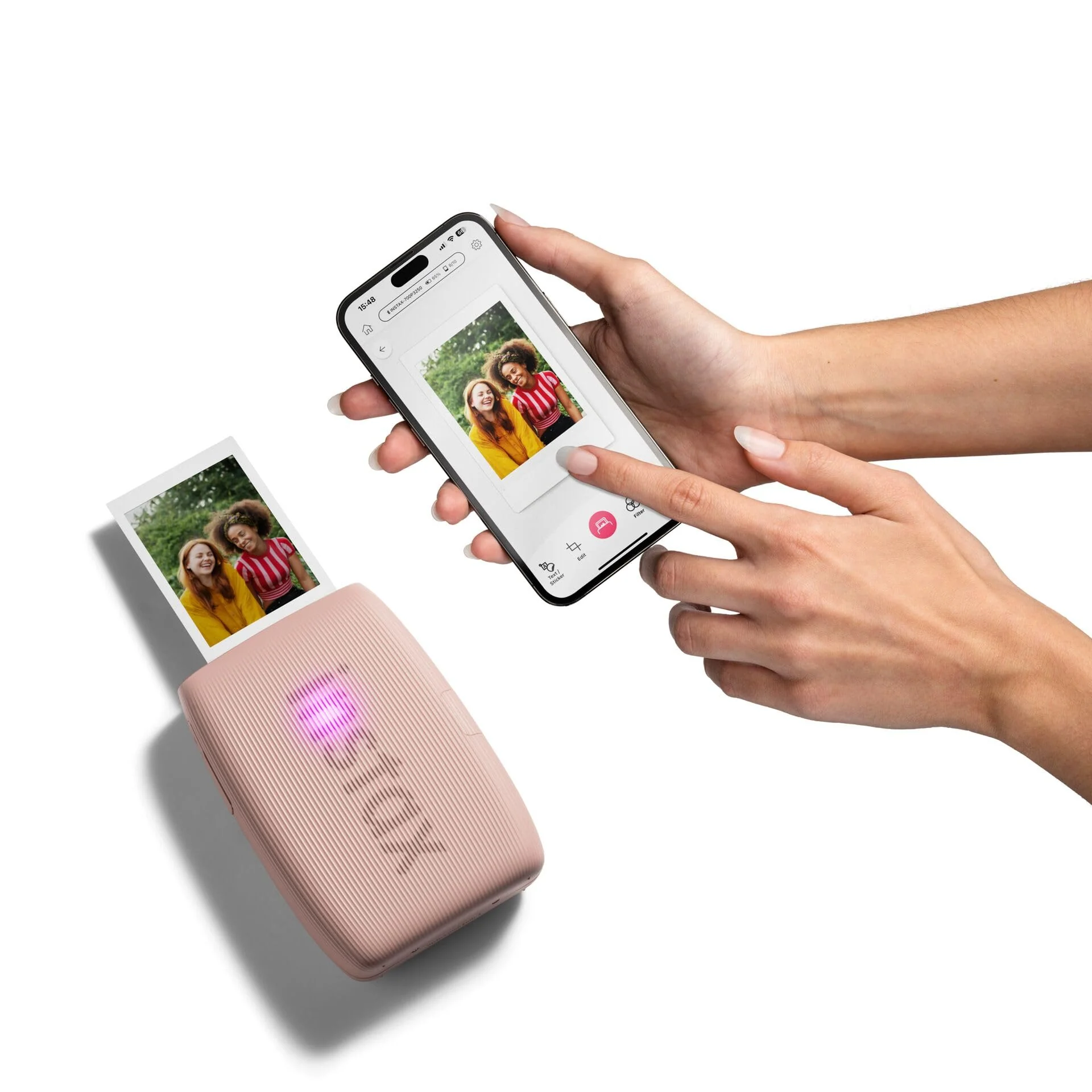 INSTAX mini Link 3 Smartphone Photo Printer, Rose Pink - Image 2