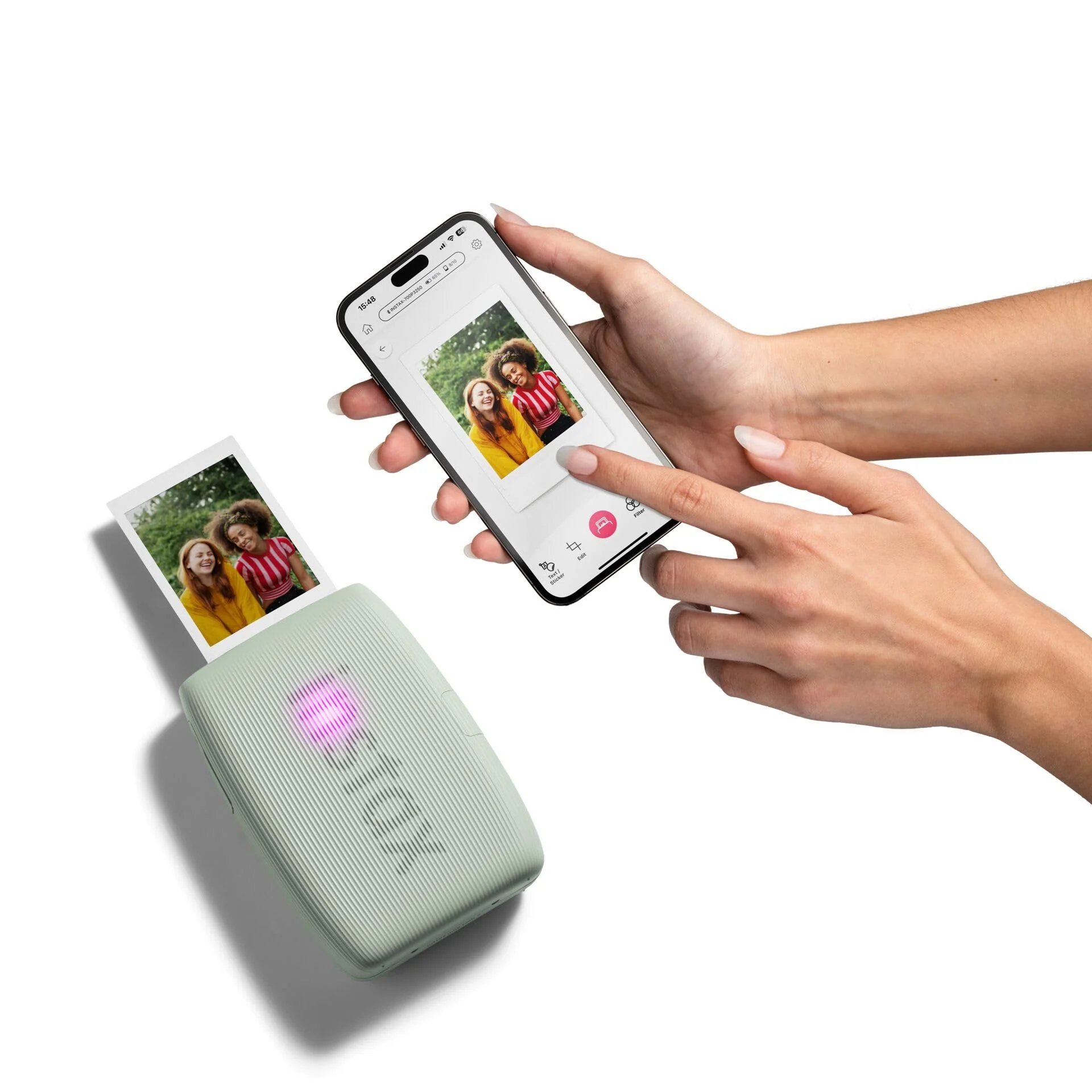 INSTAX mini Link 3 Smartphone Photo Printer, Sage Green - Image 2