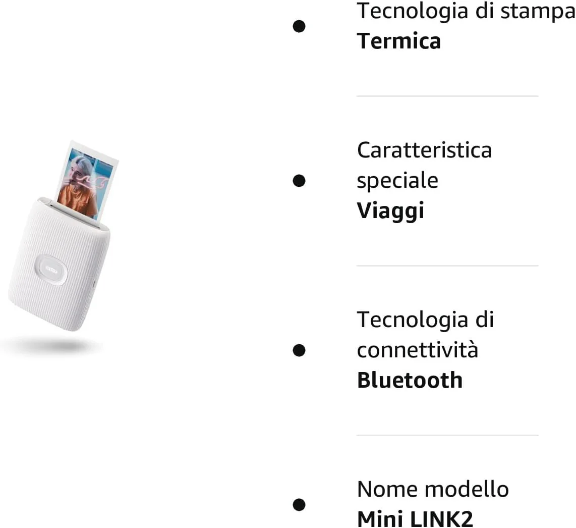 INSTAX Mini LINK2 Smartphone Printer, Clay White, Kompakt - Image 6
