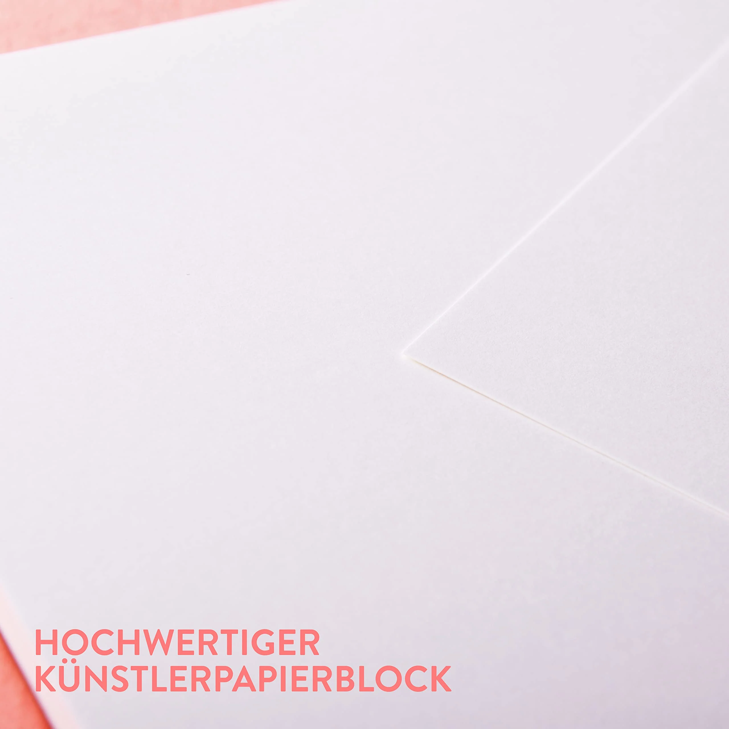 int!rend Zeichenblock A4 Acrylpapier A4 - Acryl Block DIN A 4 25 Blatt - Acrylmalblock groß - Acryl Papier Malblock - Zeichenpapier Acrylblock - Malblock mit 2x Pinsel - Mal Block Weiß - Image 5