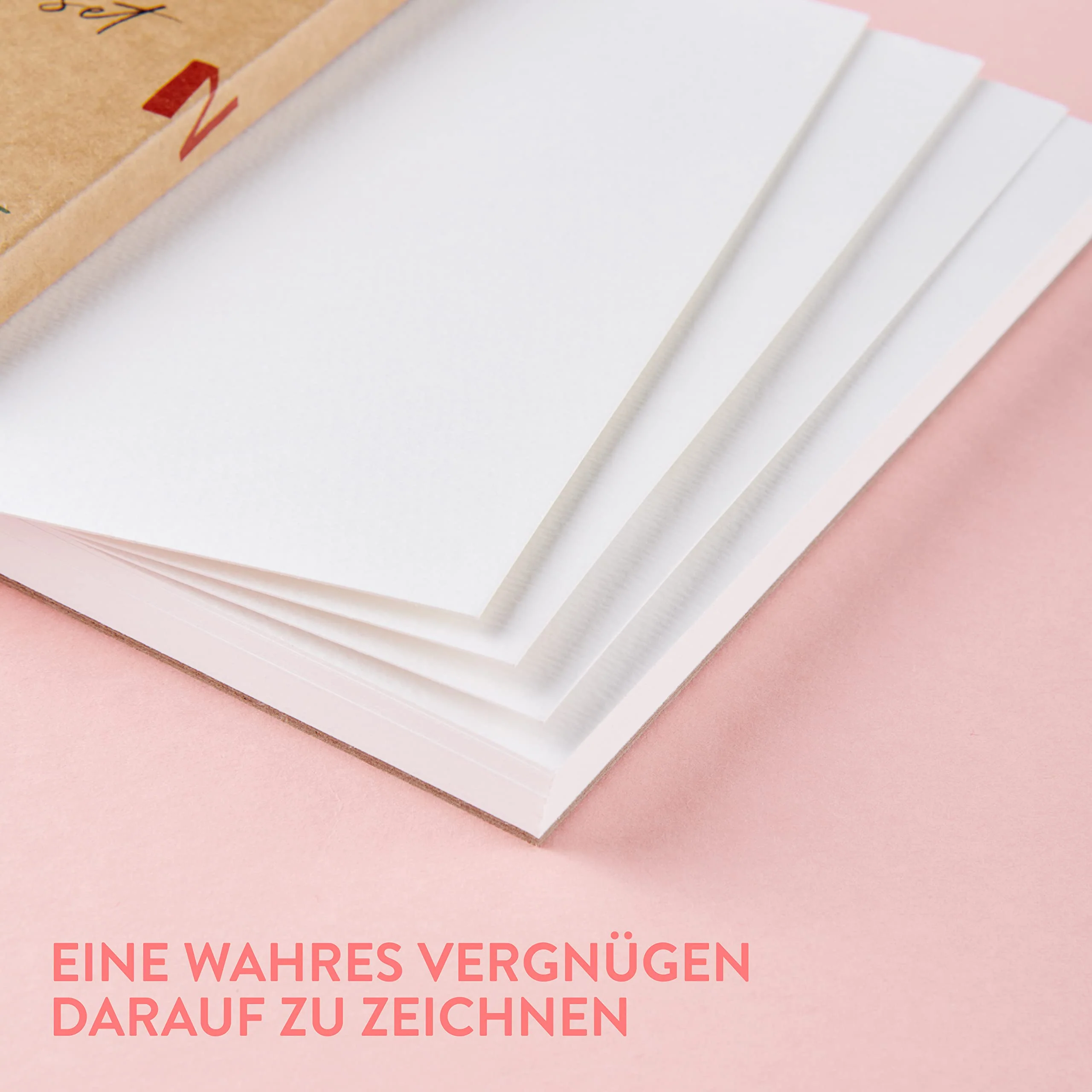 int!rend Zeichenblock A4 Acrylpapier A4 - Acryl Block DIN A 4 25 Blatt - Acrylmalblock groß - Acryl Papier Malblock - Zeichenpapier Acrylblock - Malblock mit 2x Pinsel - Mal Block Weiß - Image 6