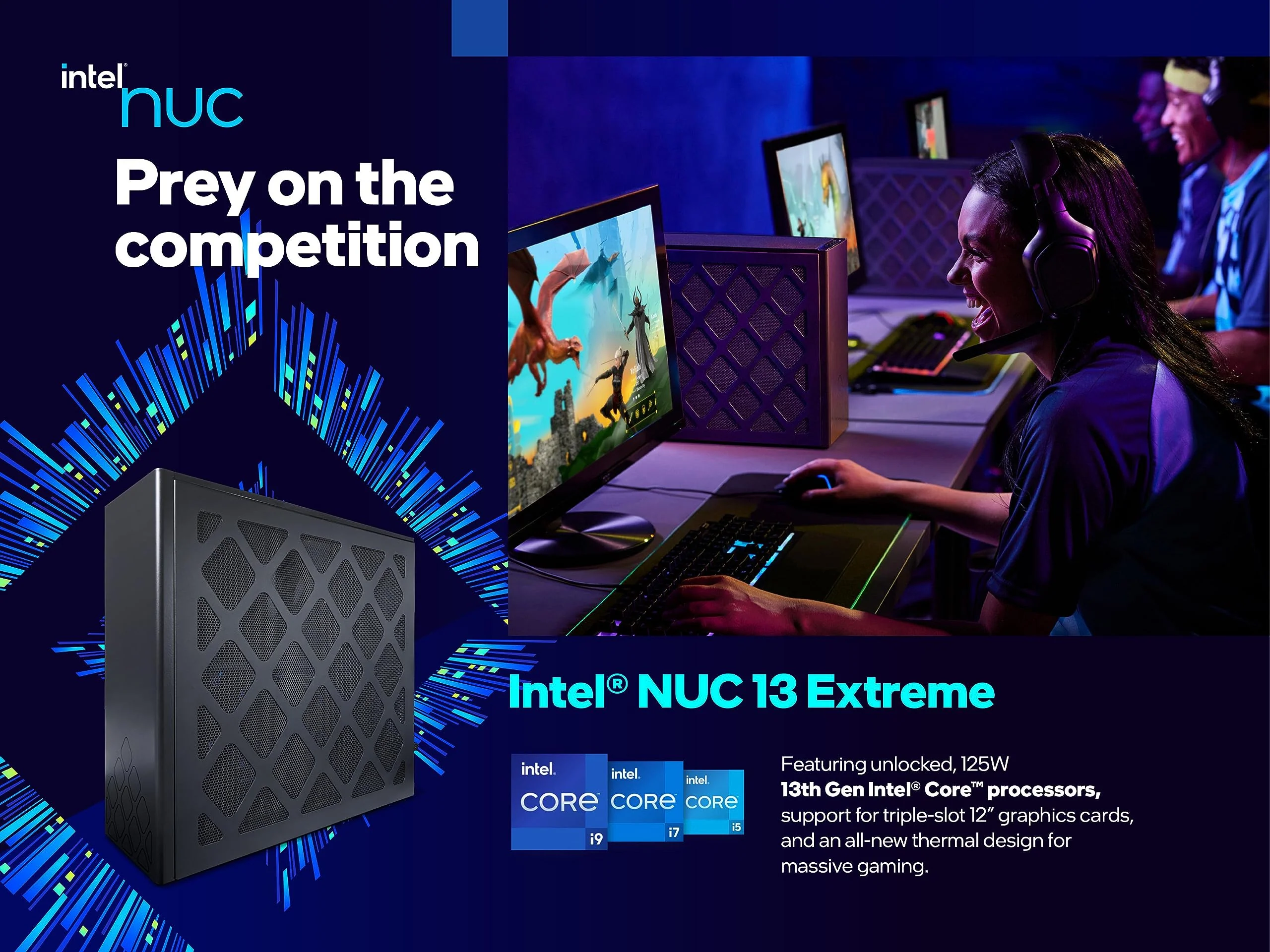 Intel NUC Gaming-PC 13. Generation NUC13RNGi9 mit Intel Core i9 13900K Prozessor 24 Kerne Bis zu 5,8 GHz DDR5 WiFi 6E Thunderbolt 4 ITX Gehäuse, 64 GB RAM 4 TB SSD - Image 4