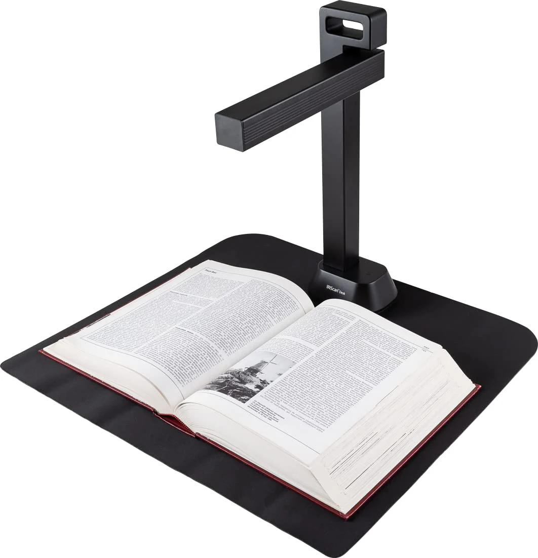 IRIScan Desk Pro. Buchscanner LED, OCR Dokumentenscanner 21MP Kamera Visualizer -v6PRO: PDF-Editor, tragbarer Scanner, Buchscanner, AI-Flachlegung-Auto-Scan-Finger-Verstecken, a3 Scanner WinMac - Image 6
