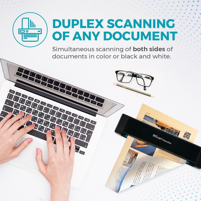 IRIScan Executive Mobile Scanner-dokumentenscanner A4 8PPM Duplex Scanner - v4: PDF-Editor, USB-betrieben, PDF-Scanner,OCR, Scan zu Word, PDF, XLS, Visitenkarten zu Outlook,Foto Scanner, Win - Image 8