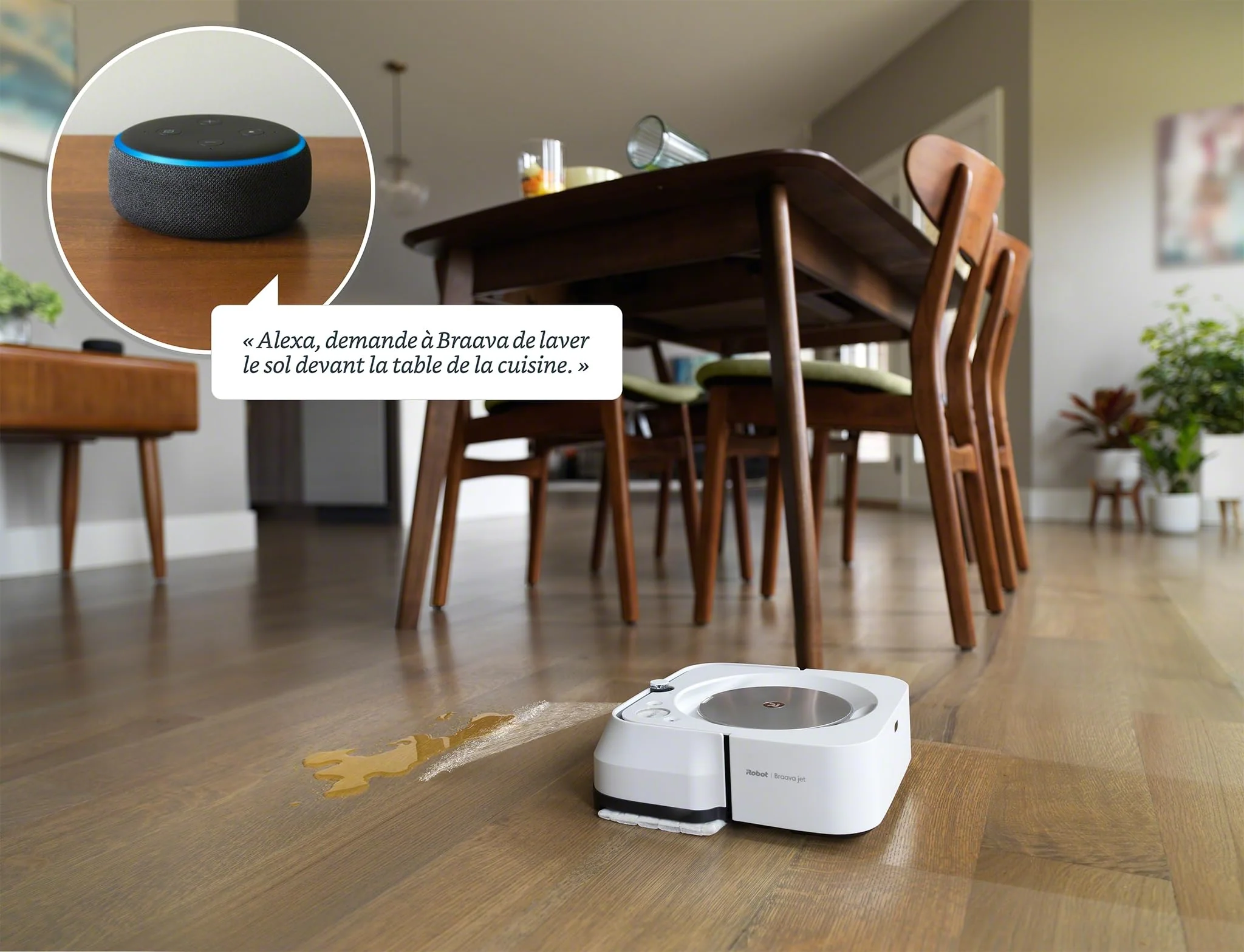 iRobot Braava Jet m6 (m6138) Wischroboter mit Präzisions-Sprühstrahl, Nasswischen und Trockenfegen, Kompatibel mit Sprachassistenten, koppelbar mit Roomba, WLAN, Farbe: weiß/Silber - Image 13