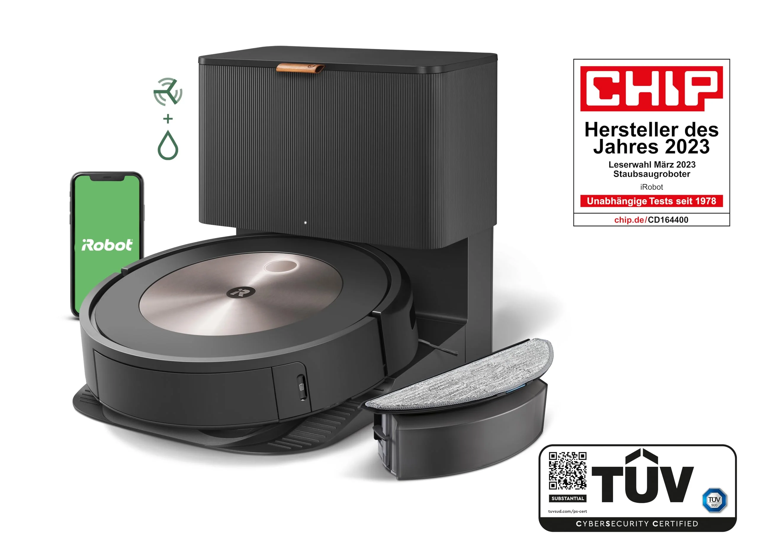iRobot Roomba Combo j5+ (j5576) Saug- und Wischroboter, autom. Absaugstation, Kartierung, PrecisionVision Navigation, 4-Stufen-Reinigung, Objekterkennung und -vermeidung, Sprachassistentenkompatibel - Image 11
