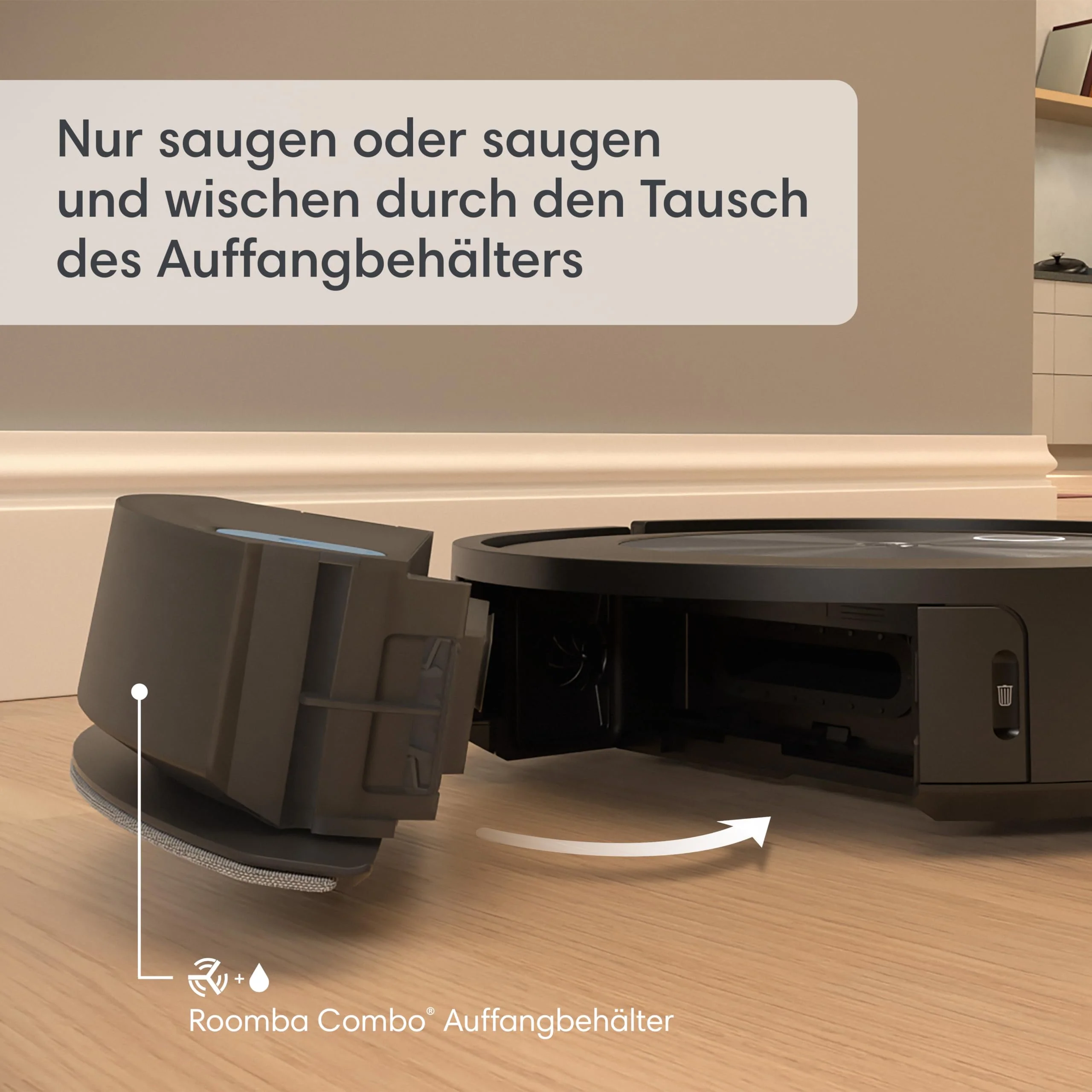 iRobot Roomba Combo j5+ (j5576) Saug- und Wischroboter, autom. Absaugstation, Kartierung, PrecisionVision Navigation, 4-Stufen-Reinigung, Objekterkennung und -vermeidung, Sprachassistentenkompatibel - Image 6
