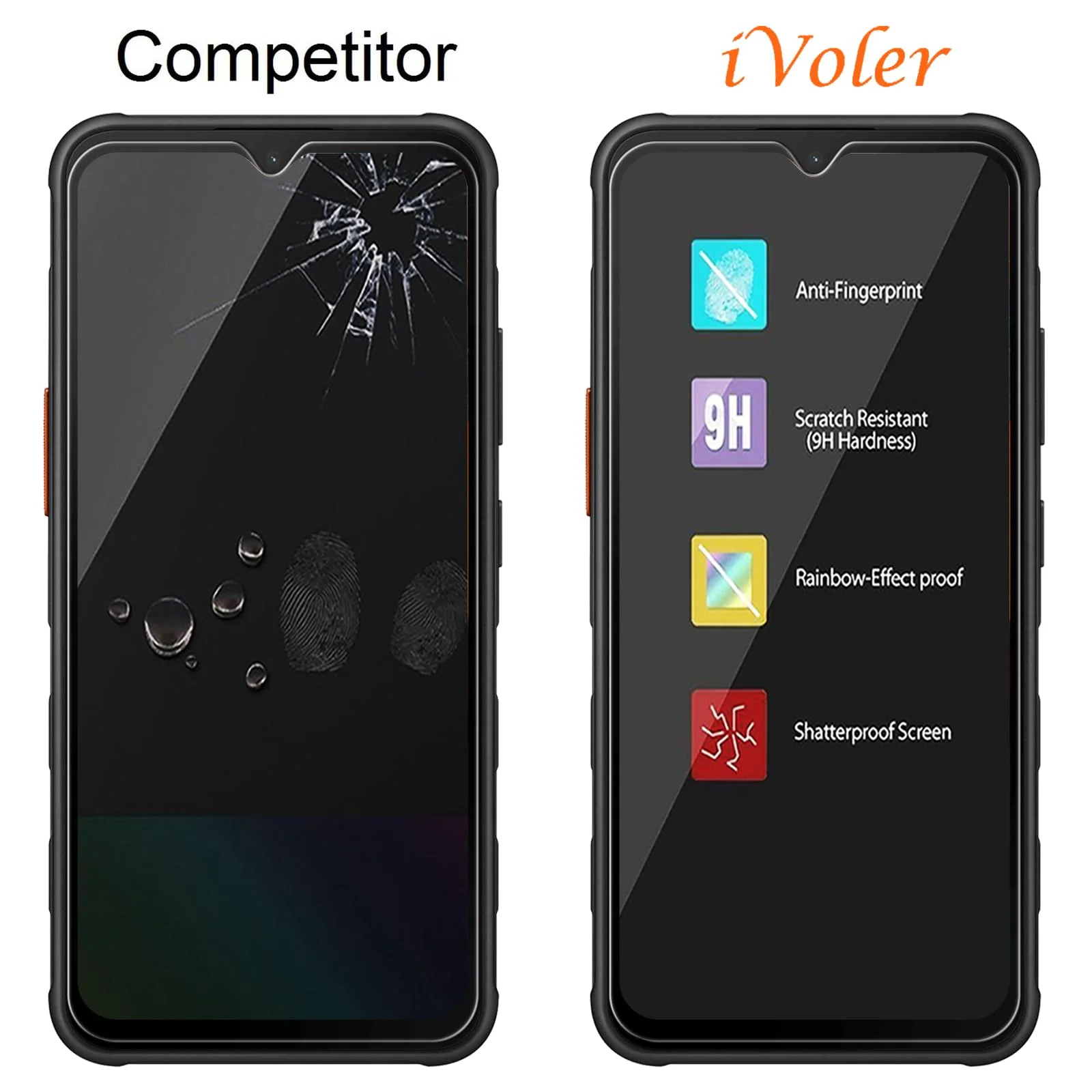 ivoler 3 Stück Schutzglas Schutzfolie für Samsung Galaxy Xcover 7 / Samsung Galaxy Xcover 6 Pro, 9H Härte Schutz Glas, HD Klar Displayschutzfolie, Anti-Kratz Folie, Anti-Bläschen - Image 6