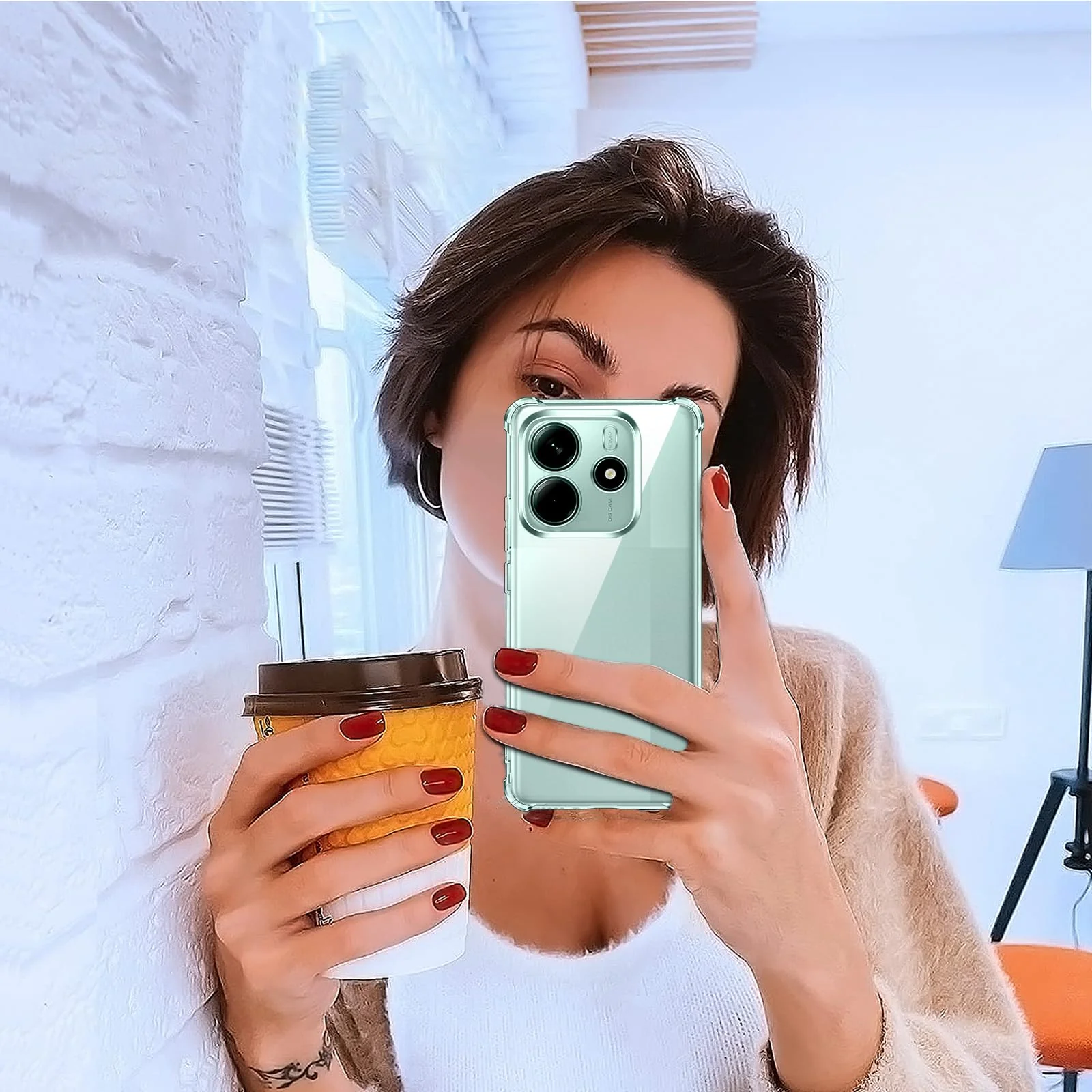 ivoler Klar Hülle für Xiaomi Redmi Note 14 5G (Nicht für Redmi Note 14 4G), 1 Handyhülle mit 2 Stück Panzer Schutz Glas, Transparent Stoßfest Schutzhülle Dünne Weiche TPU Silikon Durchsichtige Case - Image 7