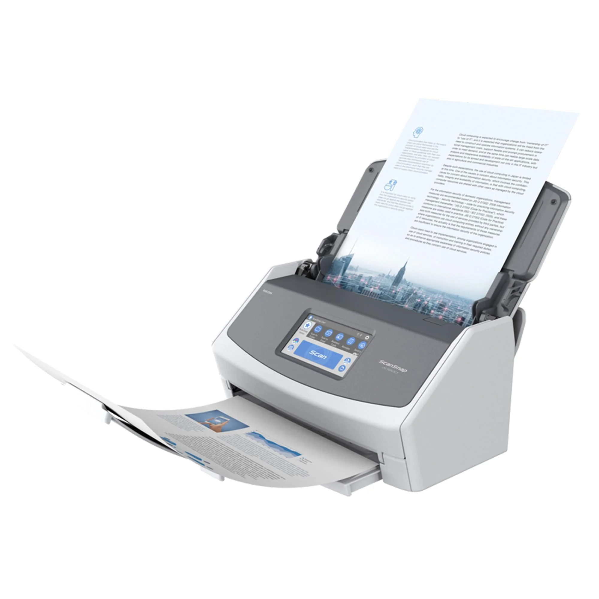 iX1600 ScanSnap Scanner (White) - A4, A5, A6, B5, B6, Visitenkarte, Postkarte, Letter, Legal und Benutzerdefiniert, Duplex, Wi-Fi, USB3.2, (40 Seiten/80 Bilder/Min) mit ADF, White, ADF, 40 ppm - Image 3