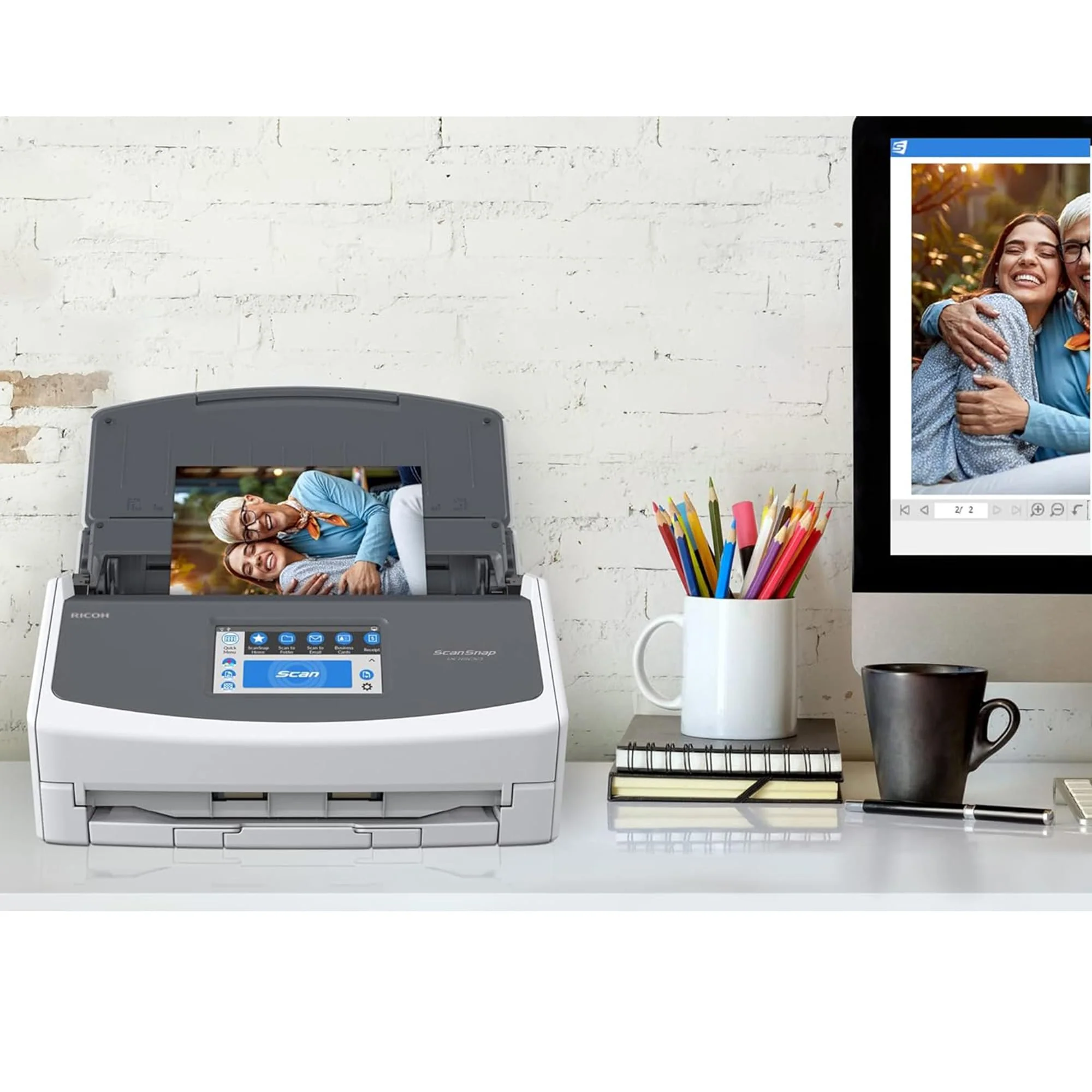 iX1600 ScanSnap Scanner (White) - A4, A5, A6, B5, B6, Visitenkarte, Postkarte, Letter, Legal und Benutzerdefiniert, Duplex, Wi-Fi, USB3.2, (40 Seiten/80 Bilder/Min) mit ADF, White, ADF, 40 ppm - Image 9