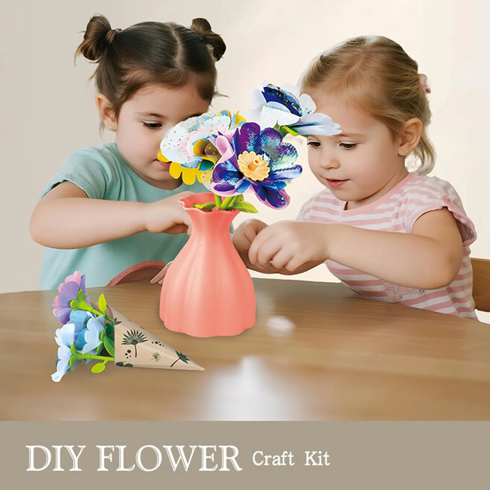 IZDUDO Blumen Basteln Spielzeug, DIY Stoff Blumenstrauß Bastelsets für Kinder, Bauen Sie Ihren Blumenstrauß, Kunst & Handwerk für 4 5 6 7 8 Jahre alte, Kreativ Pädagogisches Geschenkidee#5 - Image 7