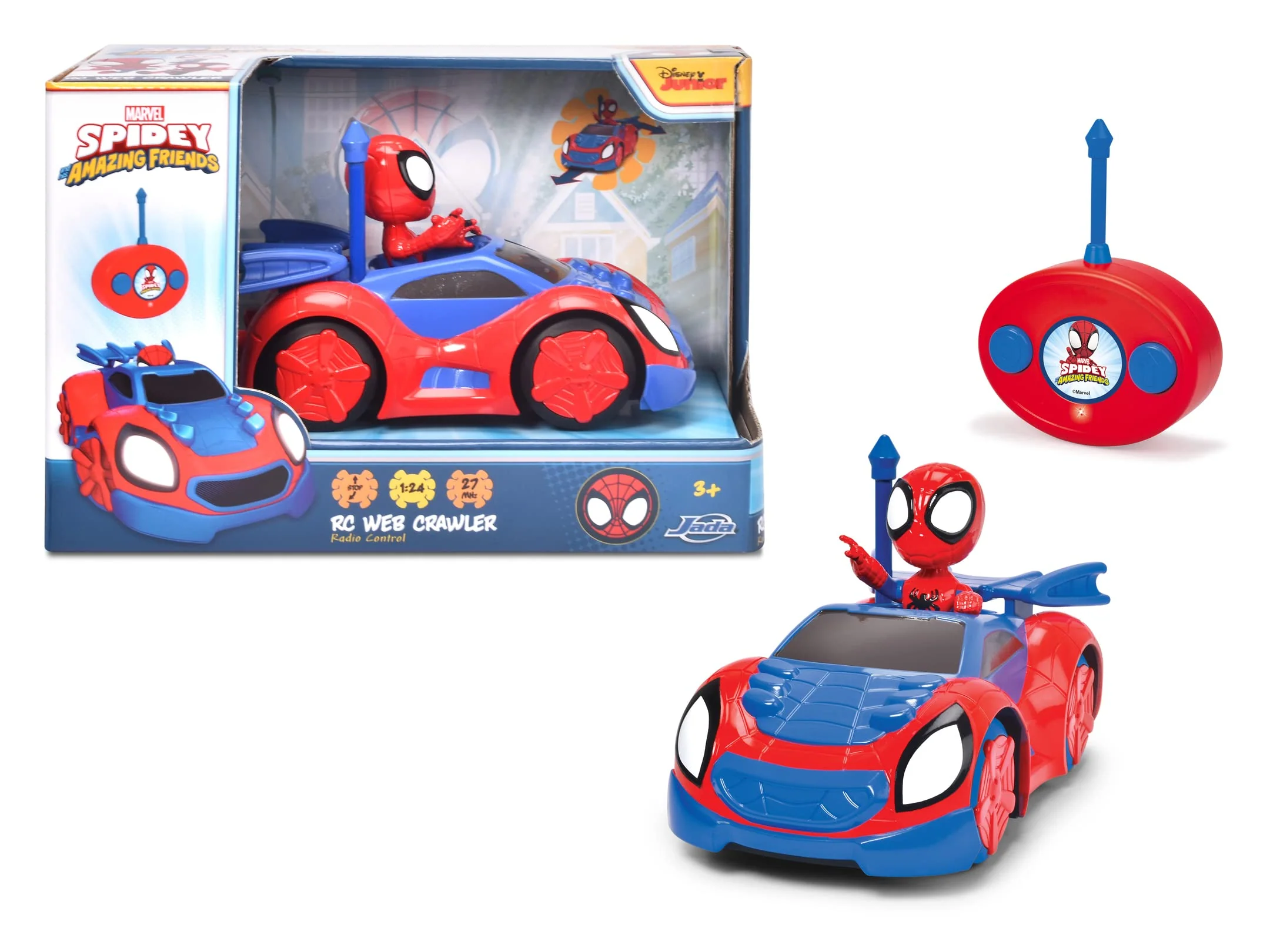 Jada Toys Spidey RC Web Crawler (17 cm) - ferngesteuertes Auto zu Marvel Spidey und Seine Super-Freunde, Spielzeug-Auto mit Fernbedienung für Kinder ab 3 Jahre, max. 6.5 km/h - Image 4