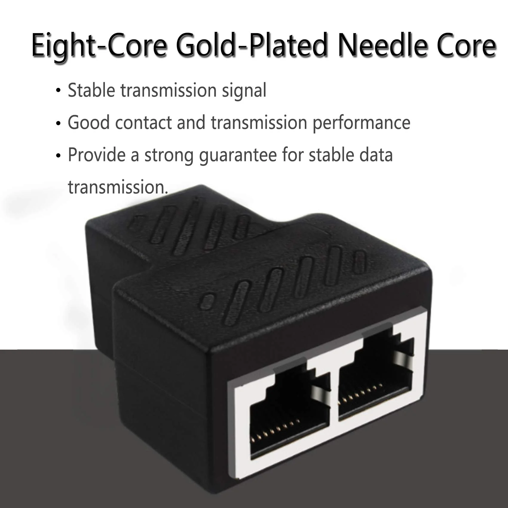 Jaimela 2 Pack LAN Splitter Verteiler, RJ45 LAN Splitter, LAN Splitter 1 auf 2 Gleichzeitig Adapter, Ethernet Splitter Netzwerk Verlängerungen Adapter für Ethernet CAT 5/6/7/8 Kable