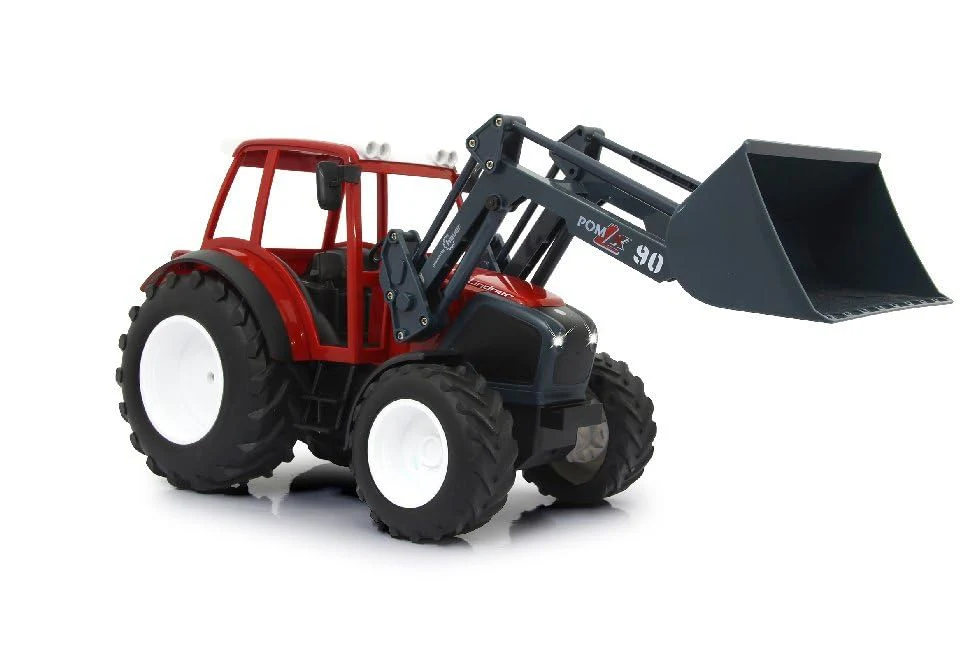 JAMARA 405050 Lindner Geotrac mit Frontlader 1:16 2,4GHz – realistischer Motorsound (abschaltbar), Rückfahrwarnsound, Hupe, 2 Radantrieb, helle LED‘s vorne, Blinker, Demofunktion, Rot - Image 5