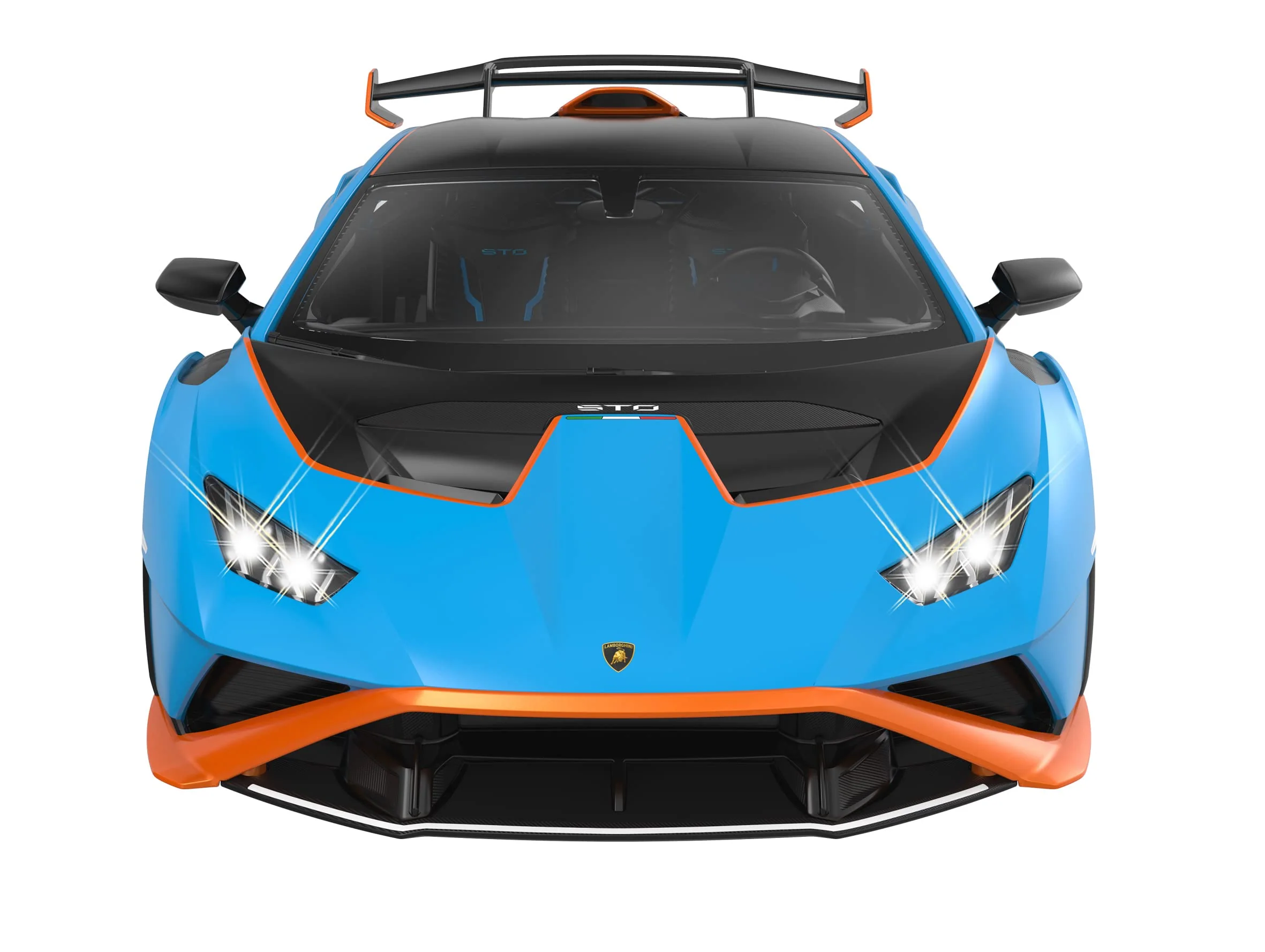 JAMARA Lamborghini Huracán STO 1:14 2,4GHz - offiziell lizenziert, ca 1 Std Fahrzeit, ca. 11 Km/h, perfekt nachgebildete Details, detaillierter Innenraum, LED Licht, 402100, Blau - Image 3