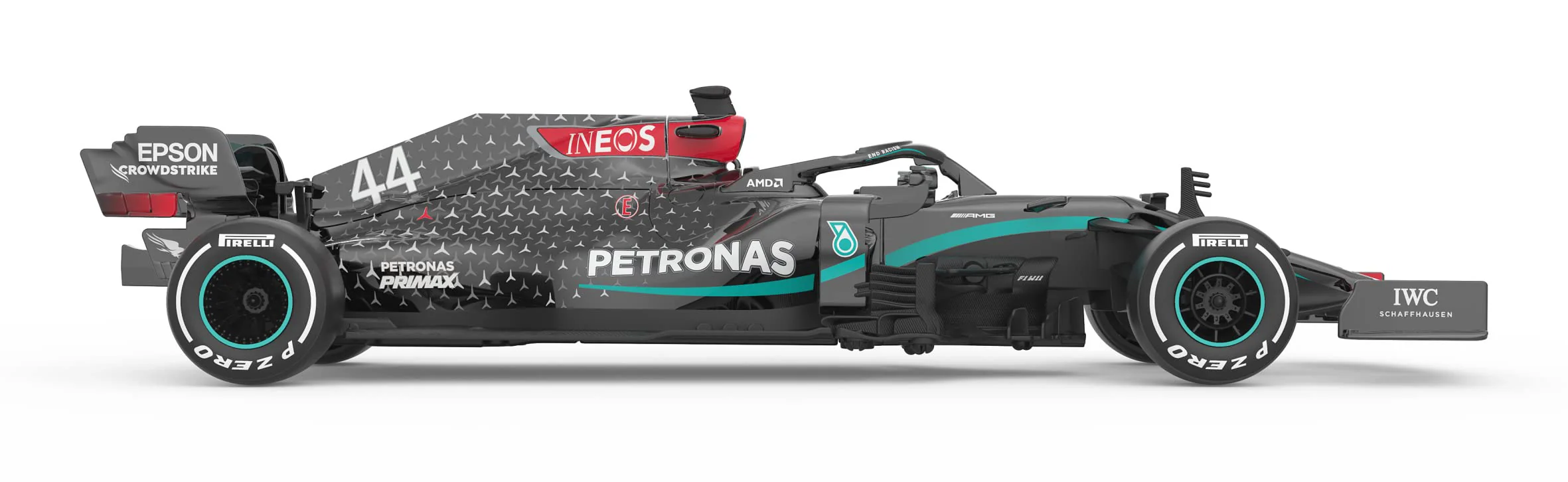JAMARA Mercedes-AMG F1 W11 EQ Performance 1:18-2,4GHz für Mehrspielerbetrieb, offiziell lizenziert, originalgetreue Lackierung, Inklusive Dekorbogen - Image 4