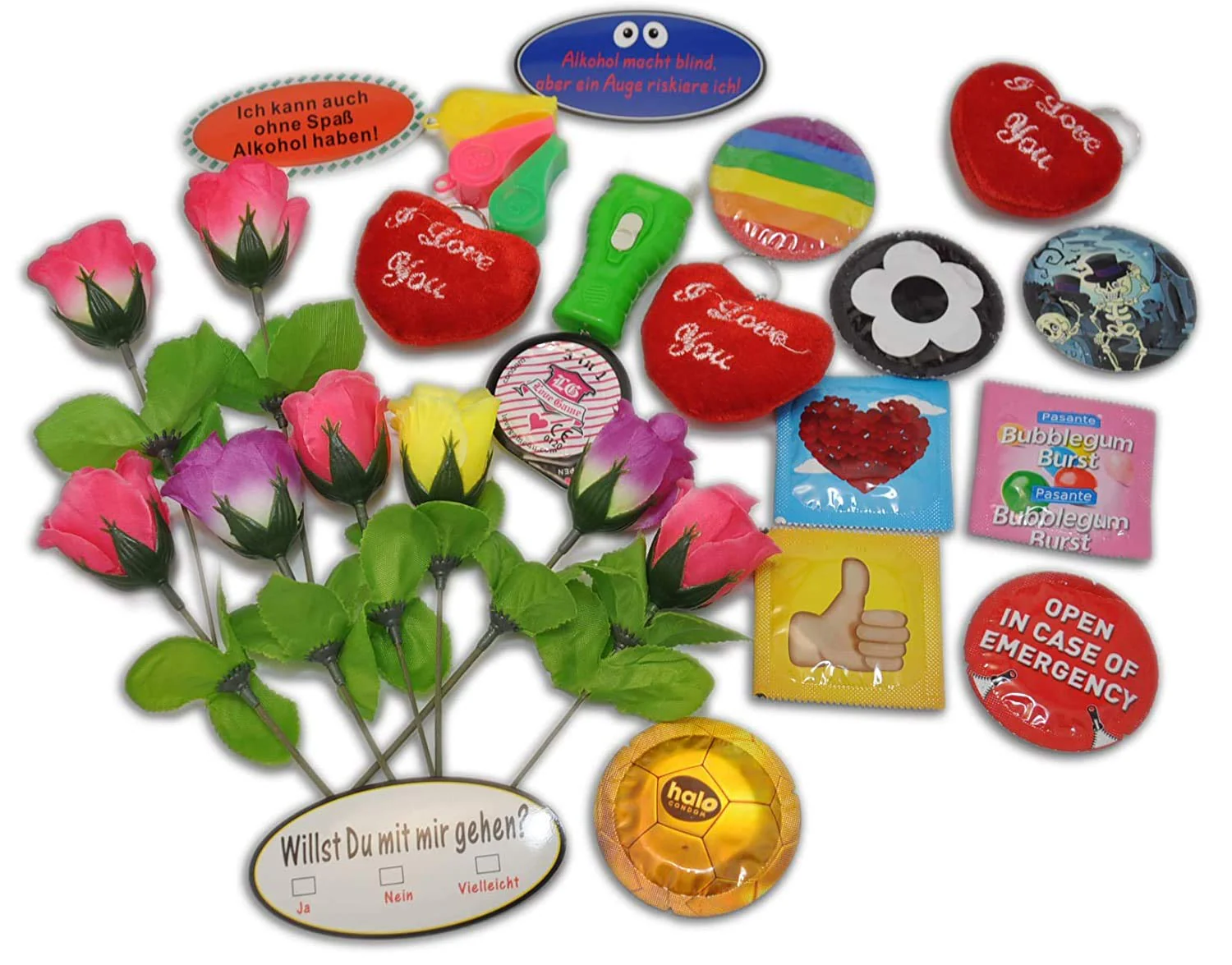 jameitop® Bauchladen (Inhalt) Starter Set + JGA Spiel mit 18 lustigen Aufgaben + 80 Teile JGA Edition Junggesellenabschied Inhalt - Image 6