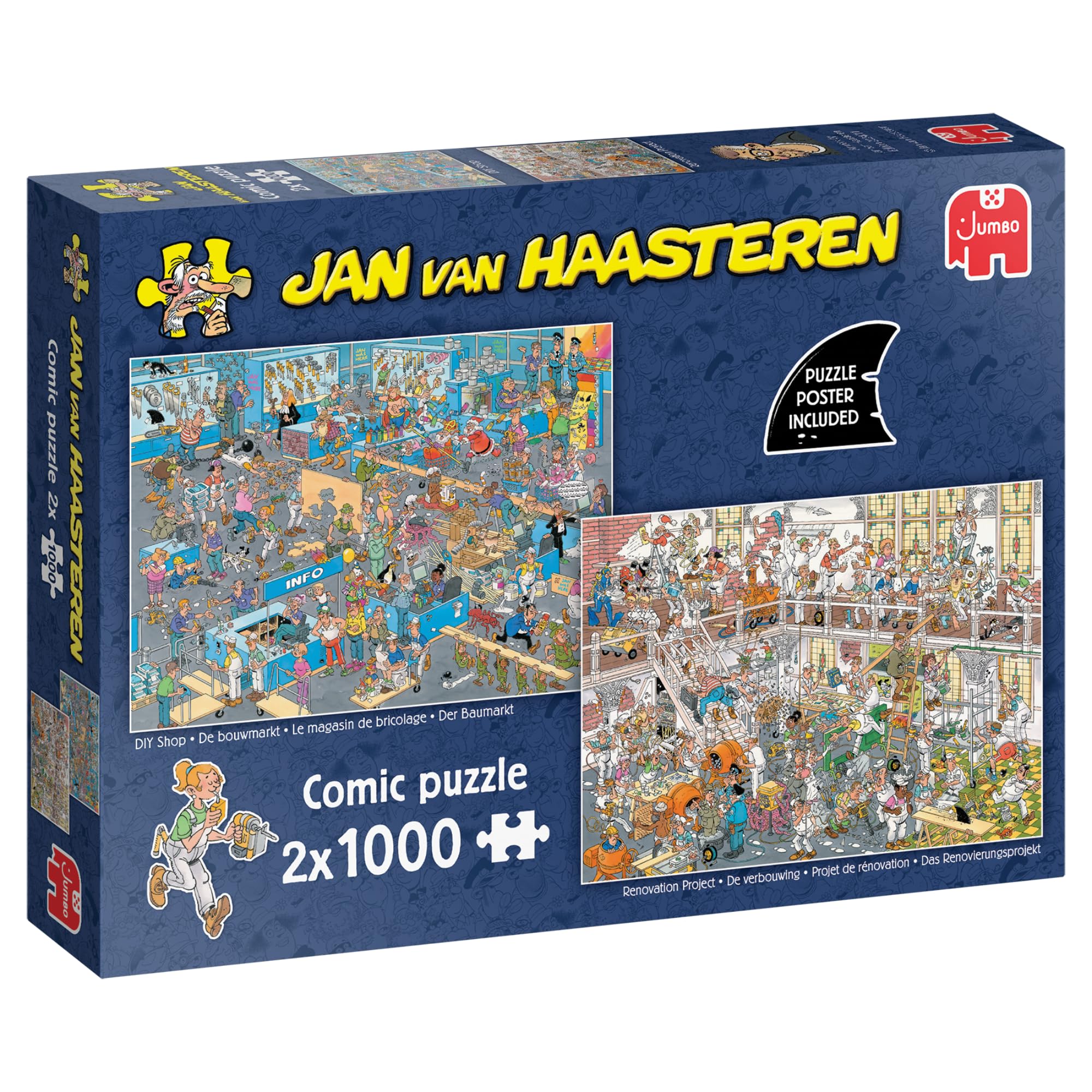 Jan van Haasteren - Wie Man Nicht bastelt - 2x1000 Teile Puzzle - Puzzle für Erwachsene