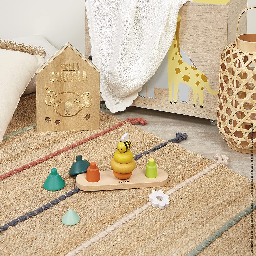Janod - 10-teiliger Spielzeug-Wald aus Holz - Baby- und Kleinkindspielzeug - Stapeln und Stecken - Entwicklung der Feinmotorik Partnerschaft mit dem WWF - FSC-zertifiziert - Ab 1 Jahr, J08635 - Image 2