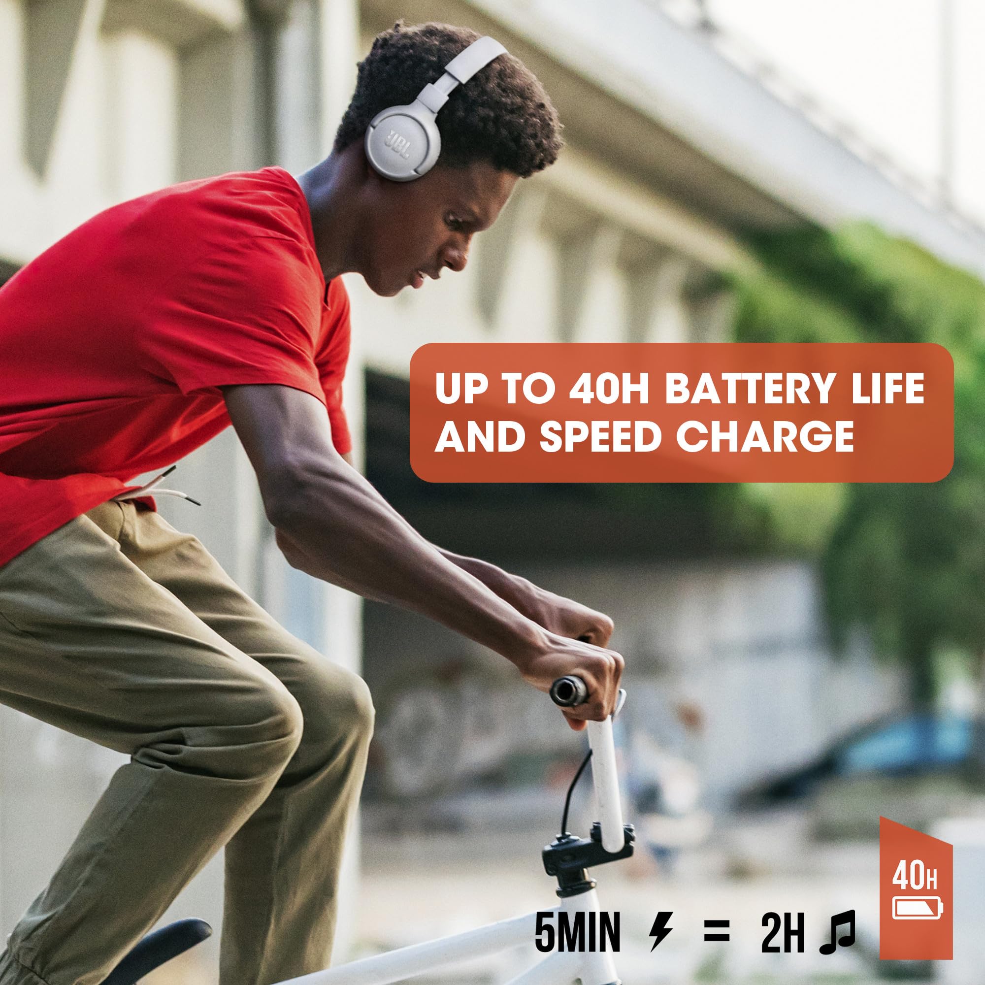 JBL Tune 510 BT – Bluetooth On-Ear Kopfhörer - Weiß – Faltbare Headphones mit Freisprechfunktion – Kompatibel mit Sprachassistenten – Lange Laufzeit von bis zu 40 Stunden - Image 6